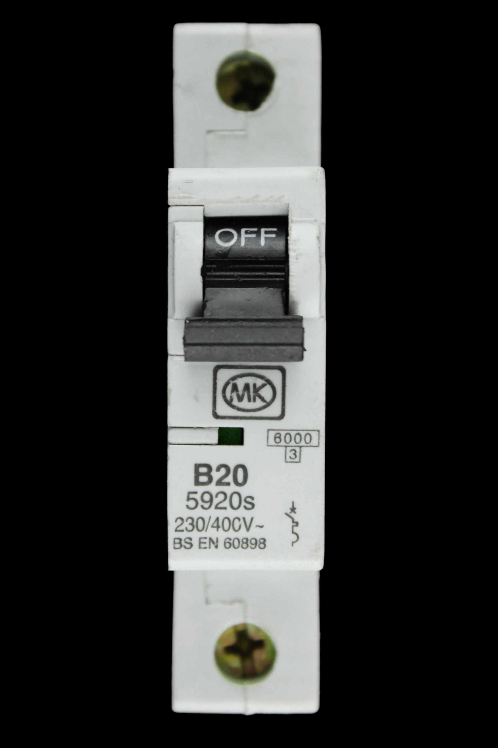 MK 20 AMP CURVE B 6kA MCB CIRCUIT BREAKER SENTRY 5920s