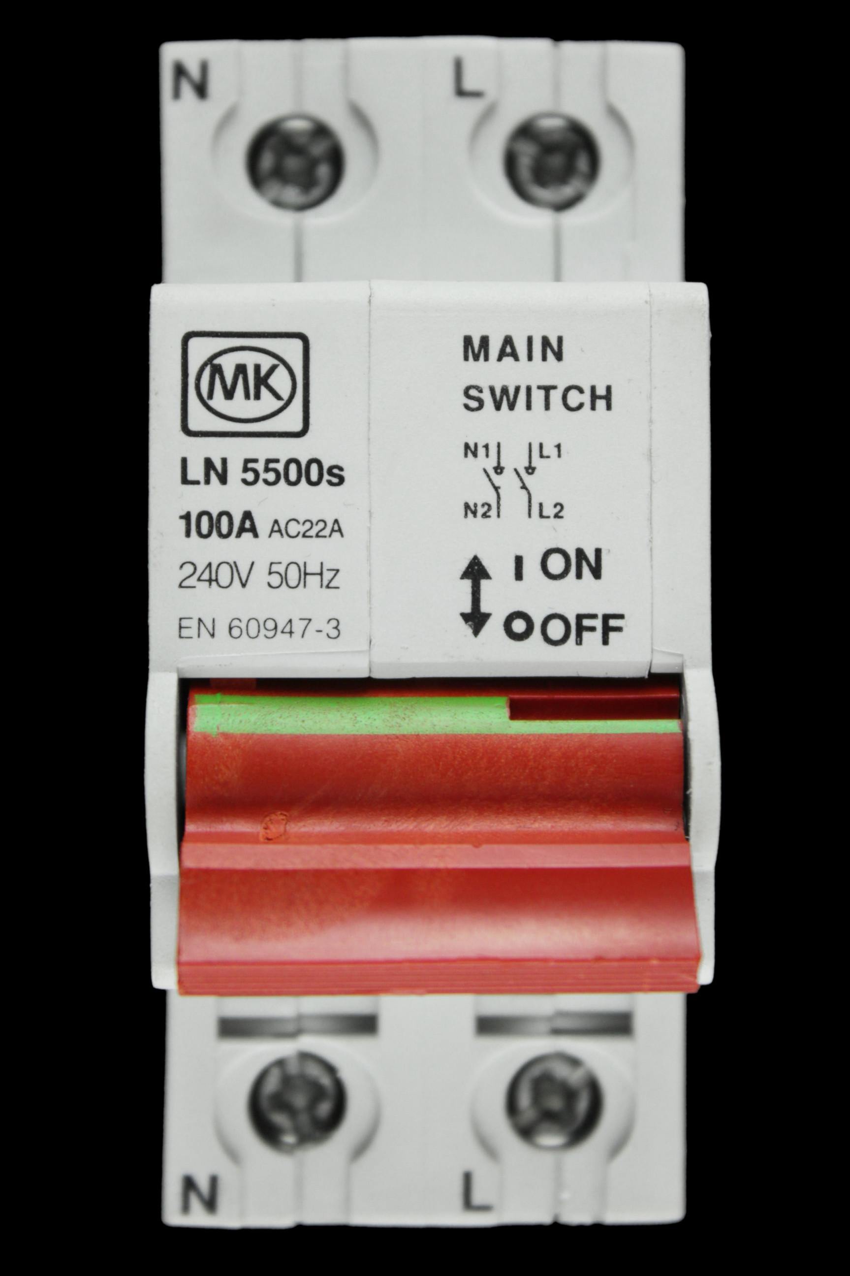 MK 100 MAIN SWITCH DISCONNECTOR DOUBLE POLE SENTRY LN 5500s AC22A