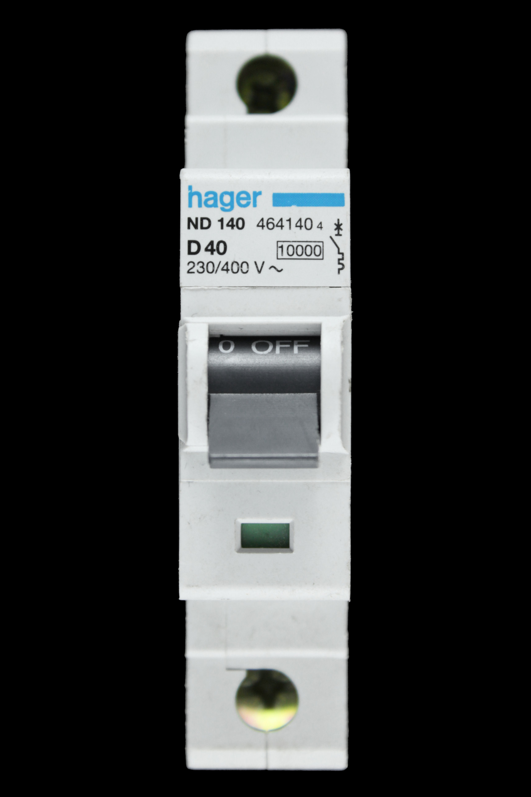 HAGER 40 AMP CURVE D 10kA MCB CIRCUIT BREAKER ND140 464140
