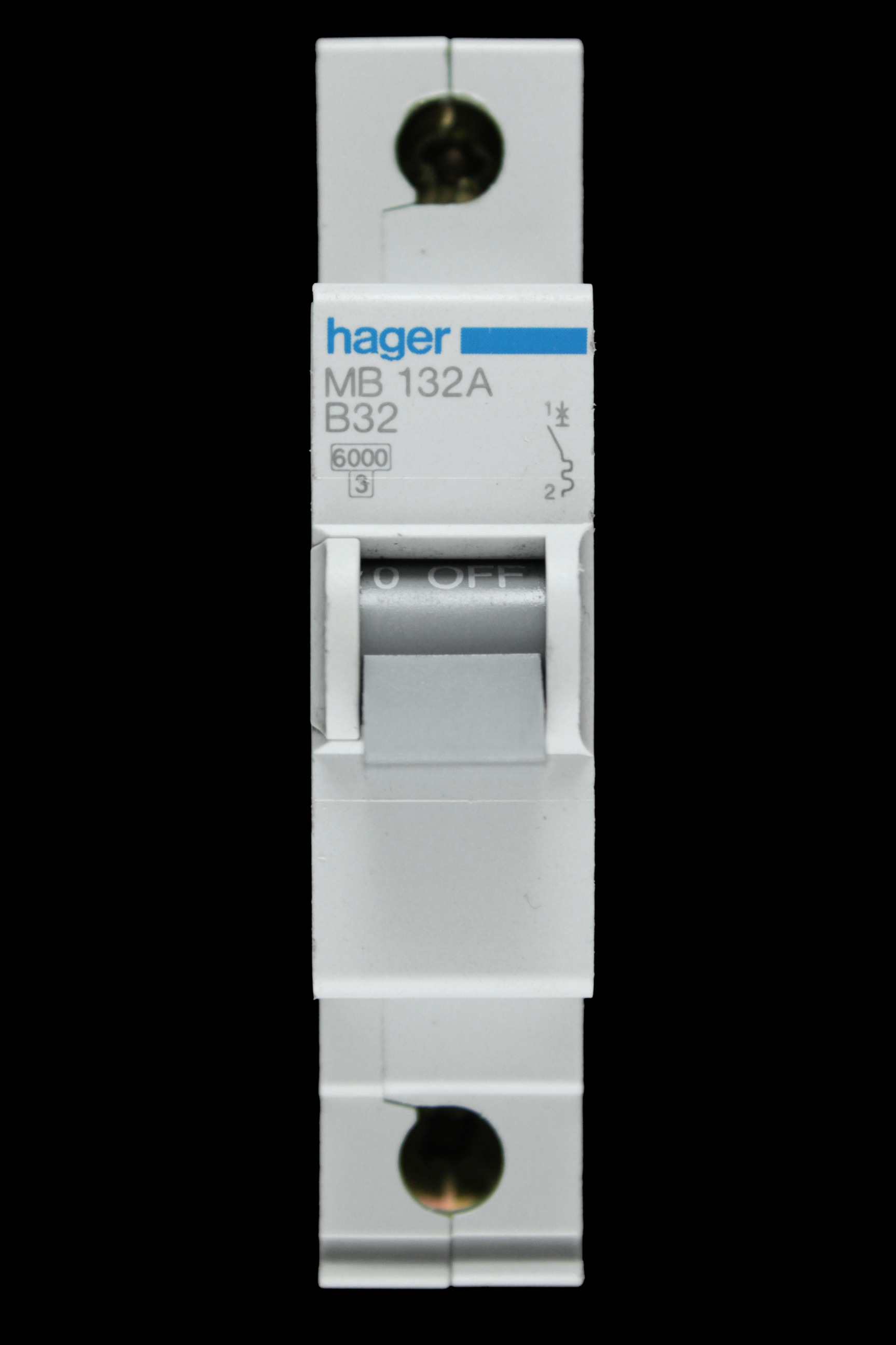 HAGER 32 AMP CURVE B 6kA MCB CIRCUIT BREAKER MB132A
