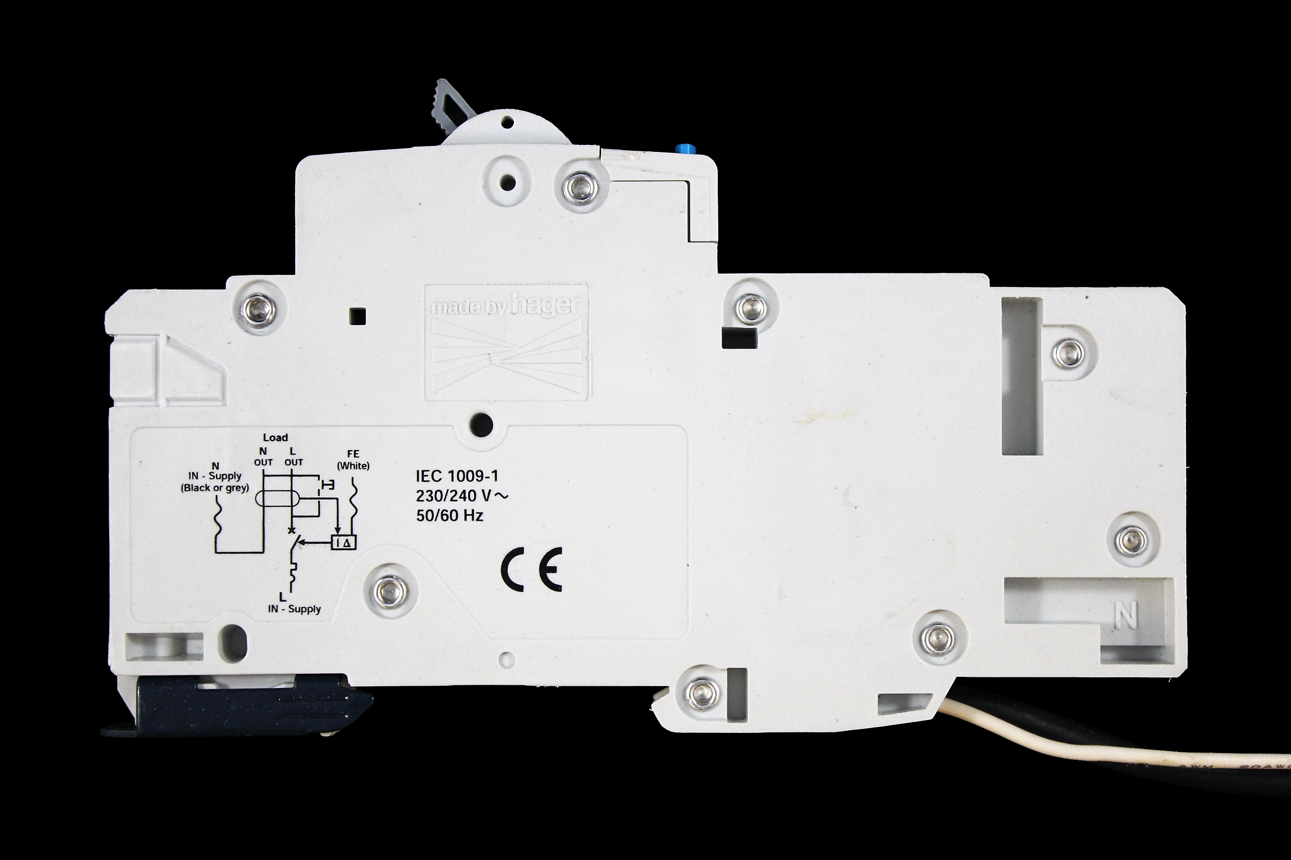 HAGER 25 AMP CURVE C 6kA 30mA RCBO AD124 104283
