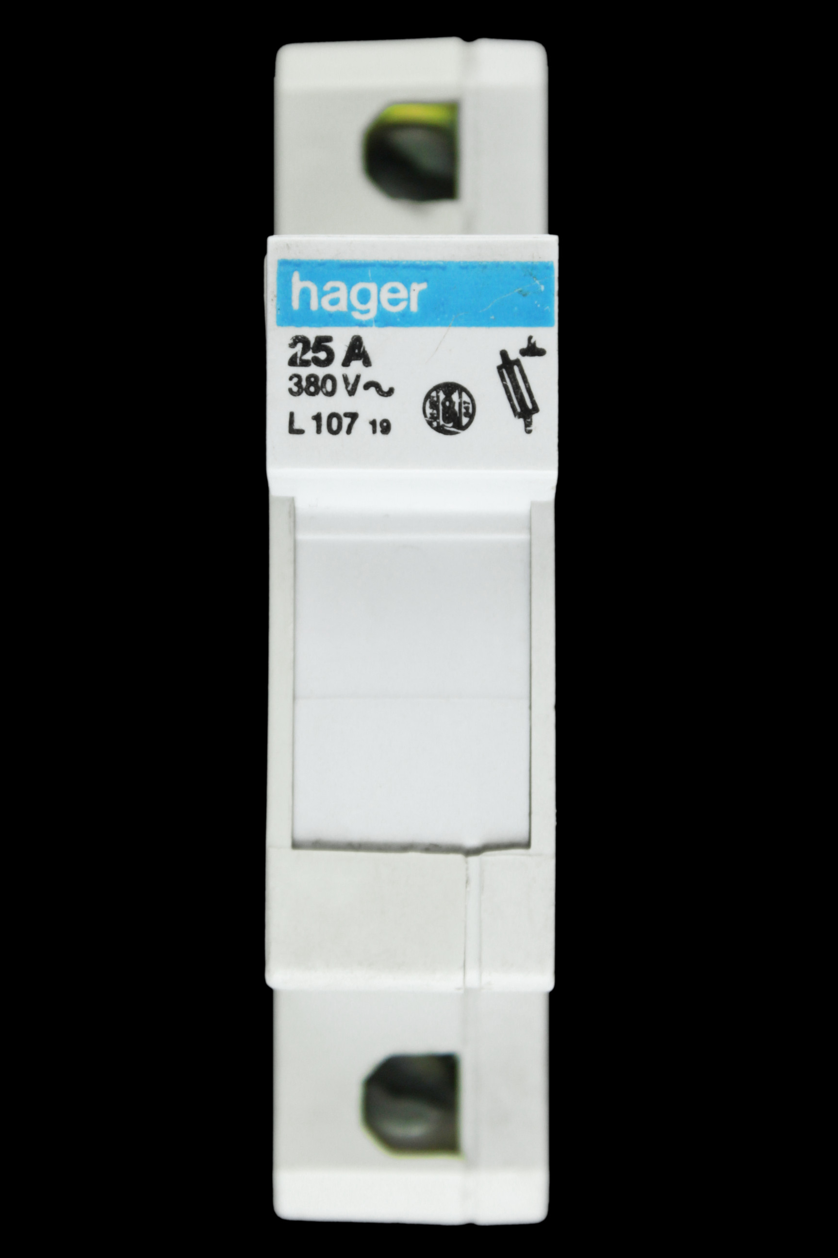HAGER 25 AMP CARTRIDGE FUSE CARRIER HOLDER L107 19
