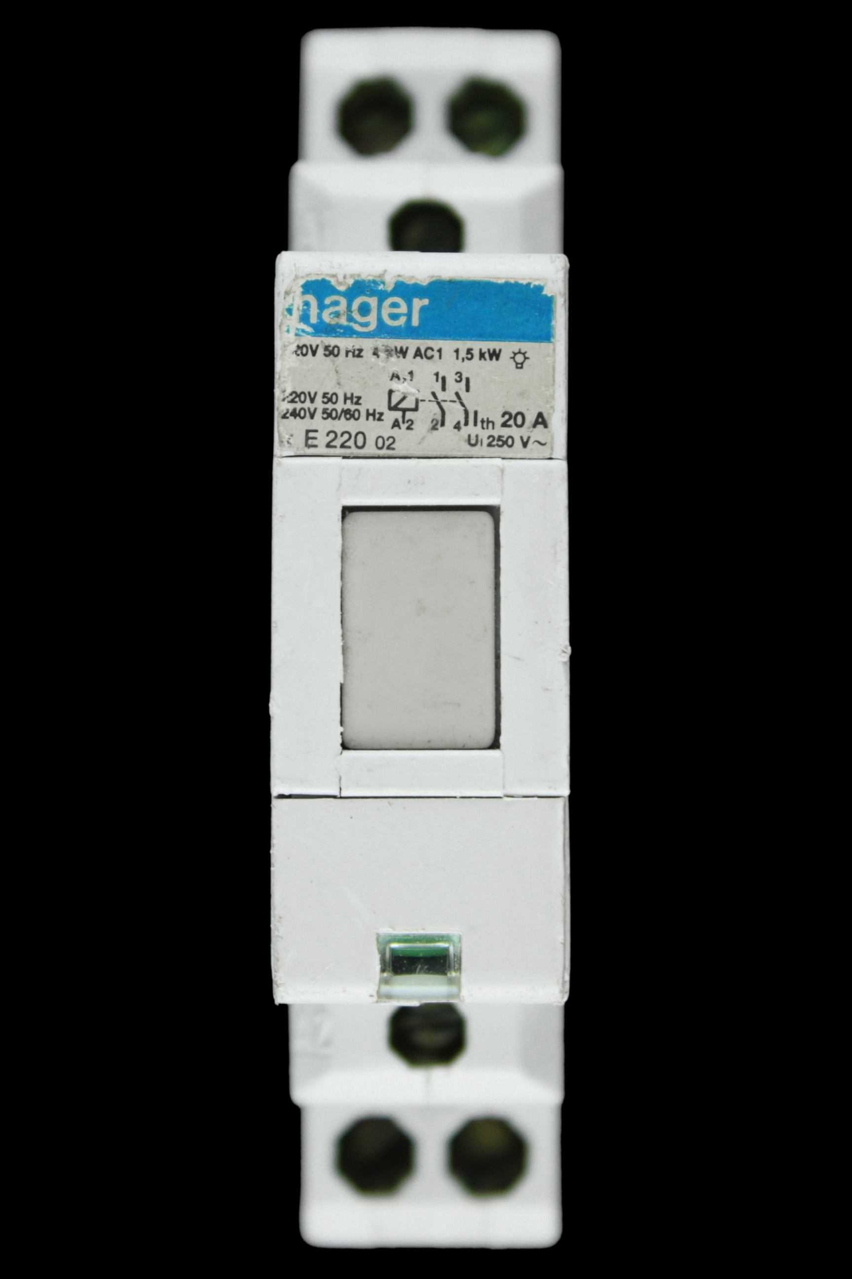 HAGER 20 AMP NO CONTACTOR 240V COIL E220 02