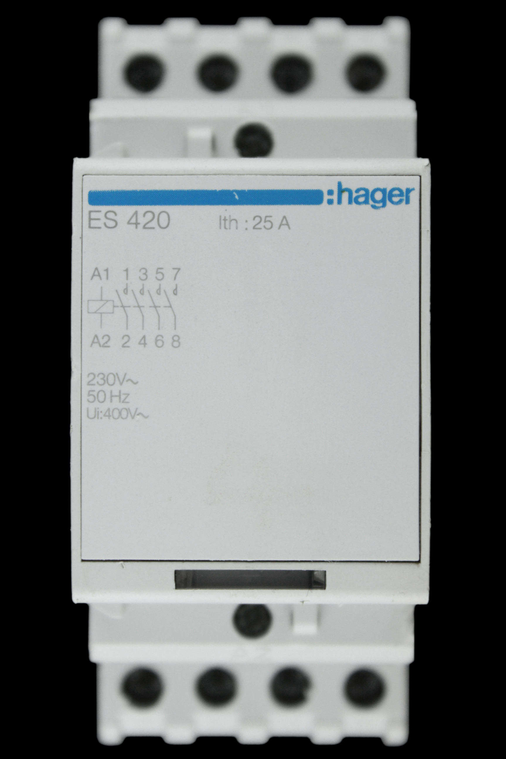 HAGER 25 AMP FOUR POLE NO CONTACTOR 230V COIL ES420 239420