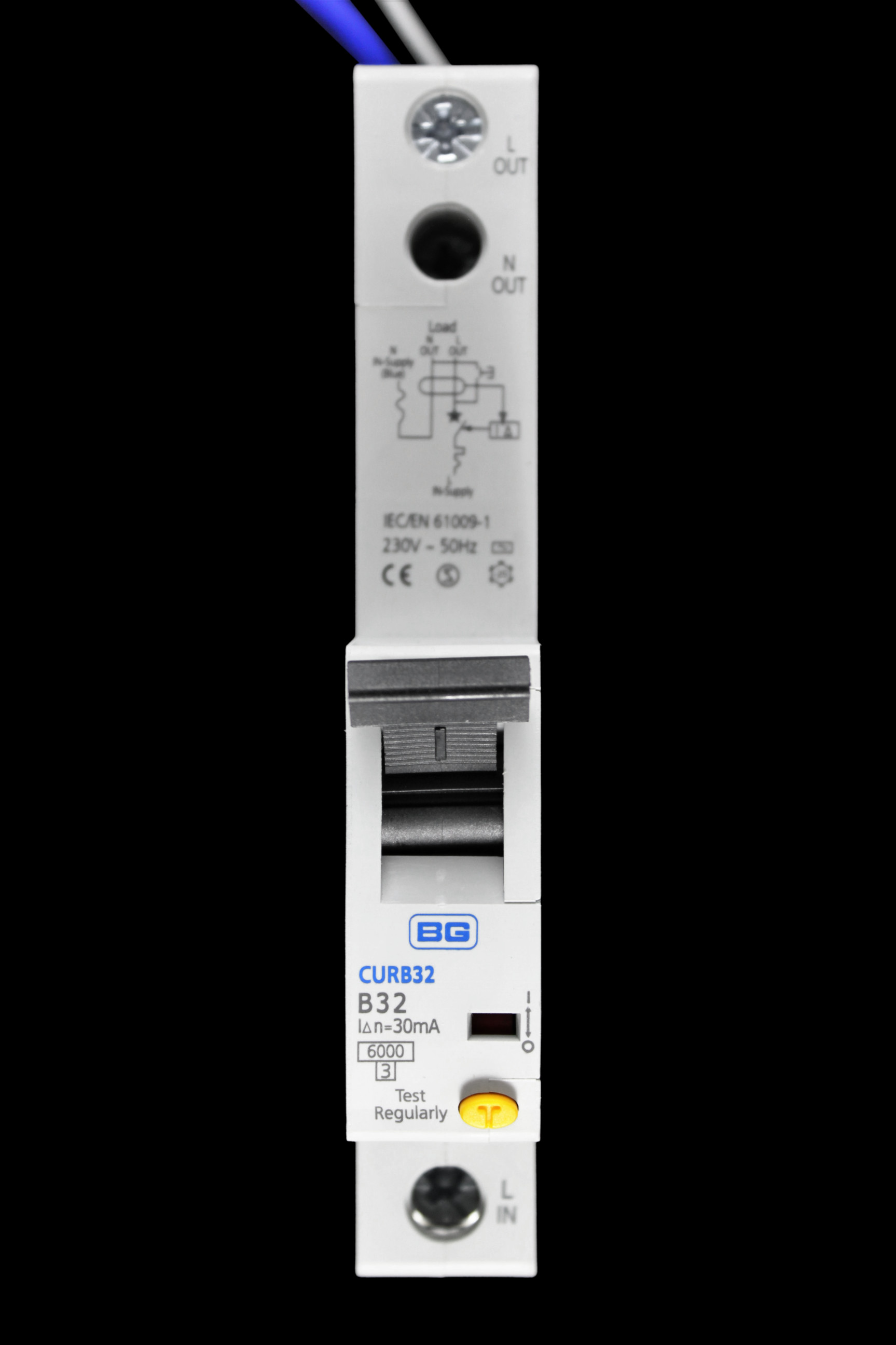 BG B 32 RCBO 6kA 30mA TYPE AC CURB32-02