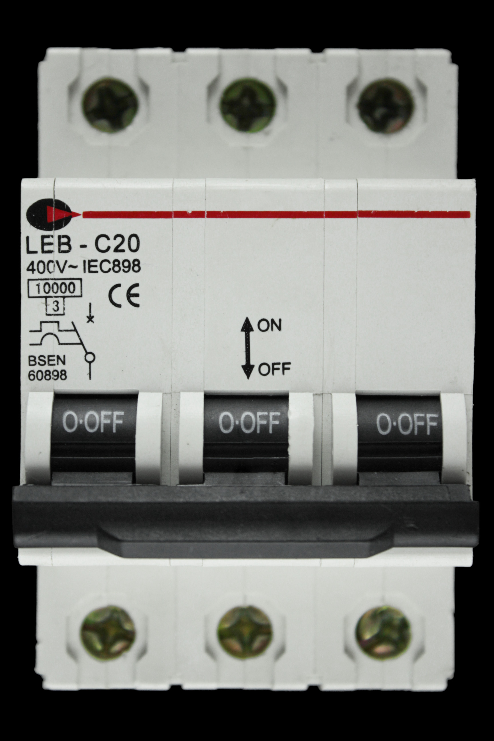 CGD 20 AMP CURVE C 10kA TRIPLE POLE MCB CIRCUIT BREAKER LEB-C20