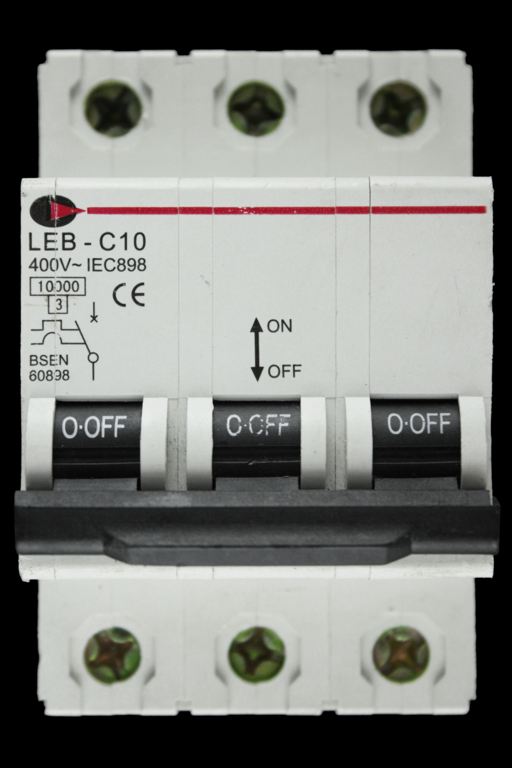 CGD 10 AMP CURVE C 10kA TRIPLE POLE MCB CIRCUIT BREAKER LEB-C10