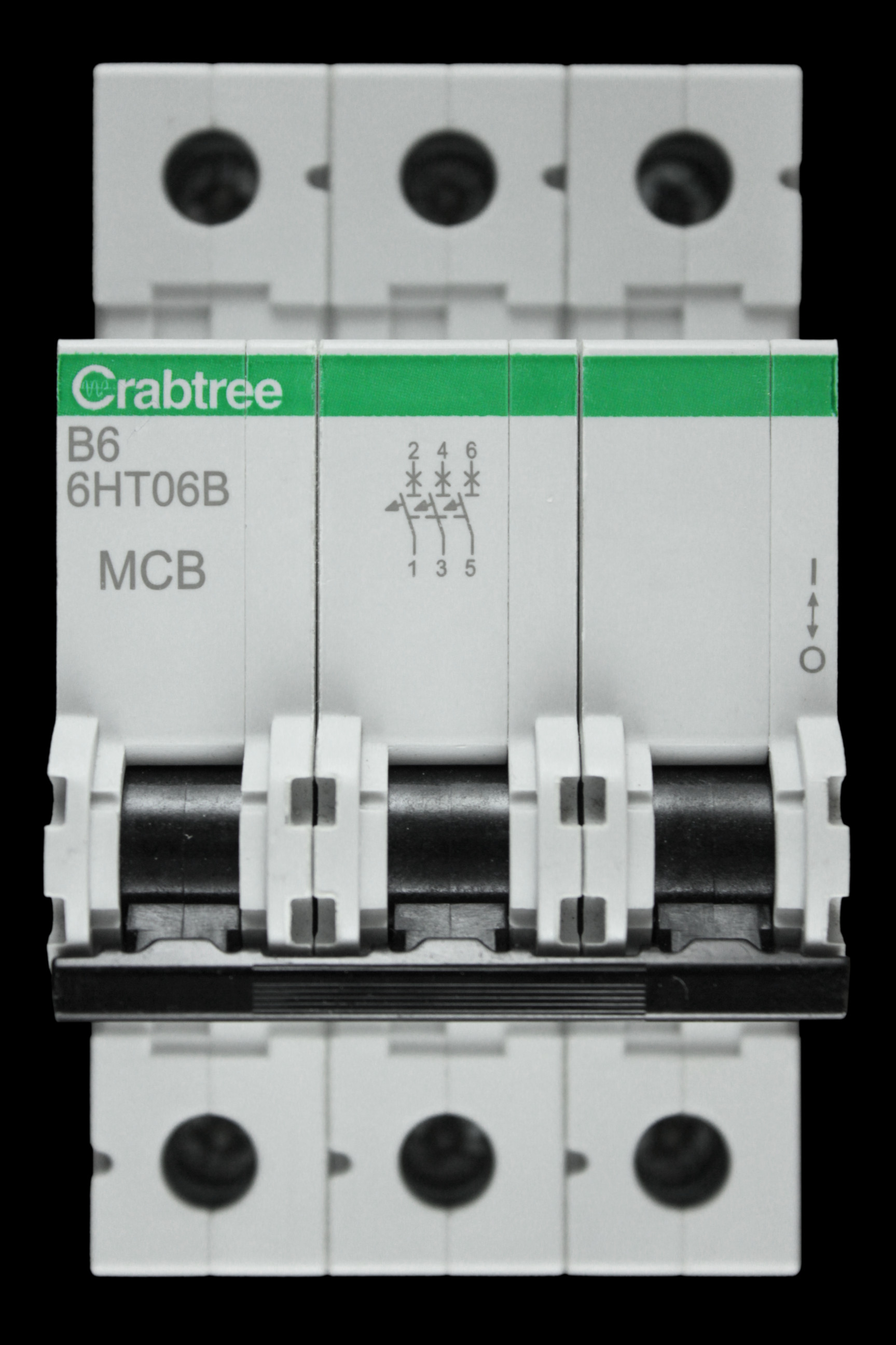 CRABTREE 6 AMP CURVE B 10kA TRIPLE POLE MCB CIRCUIT BREAKER 6HT06B LOADSTAR
