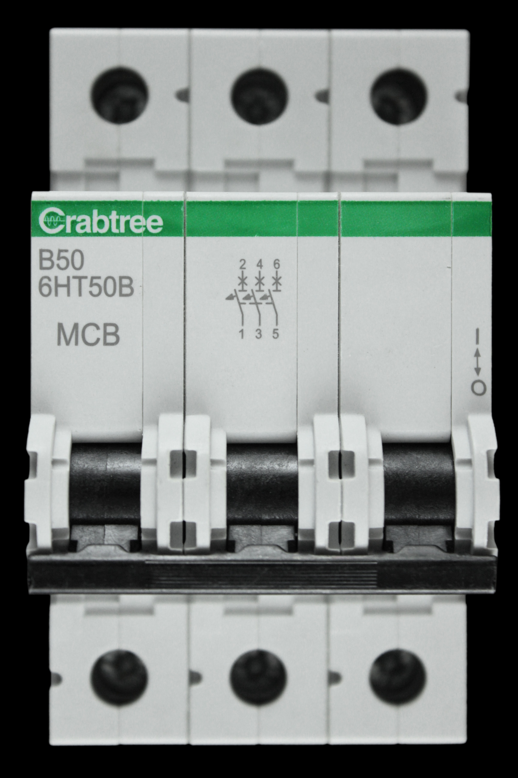 CRABTREE 50 AMP CURVE B 10kA TRIPLE POLE MCB CIRCUIT BREAKER 6HT50B LOADSTAR