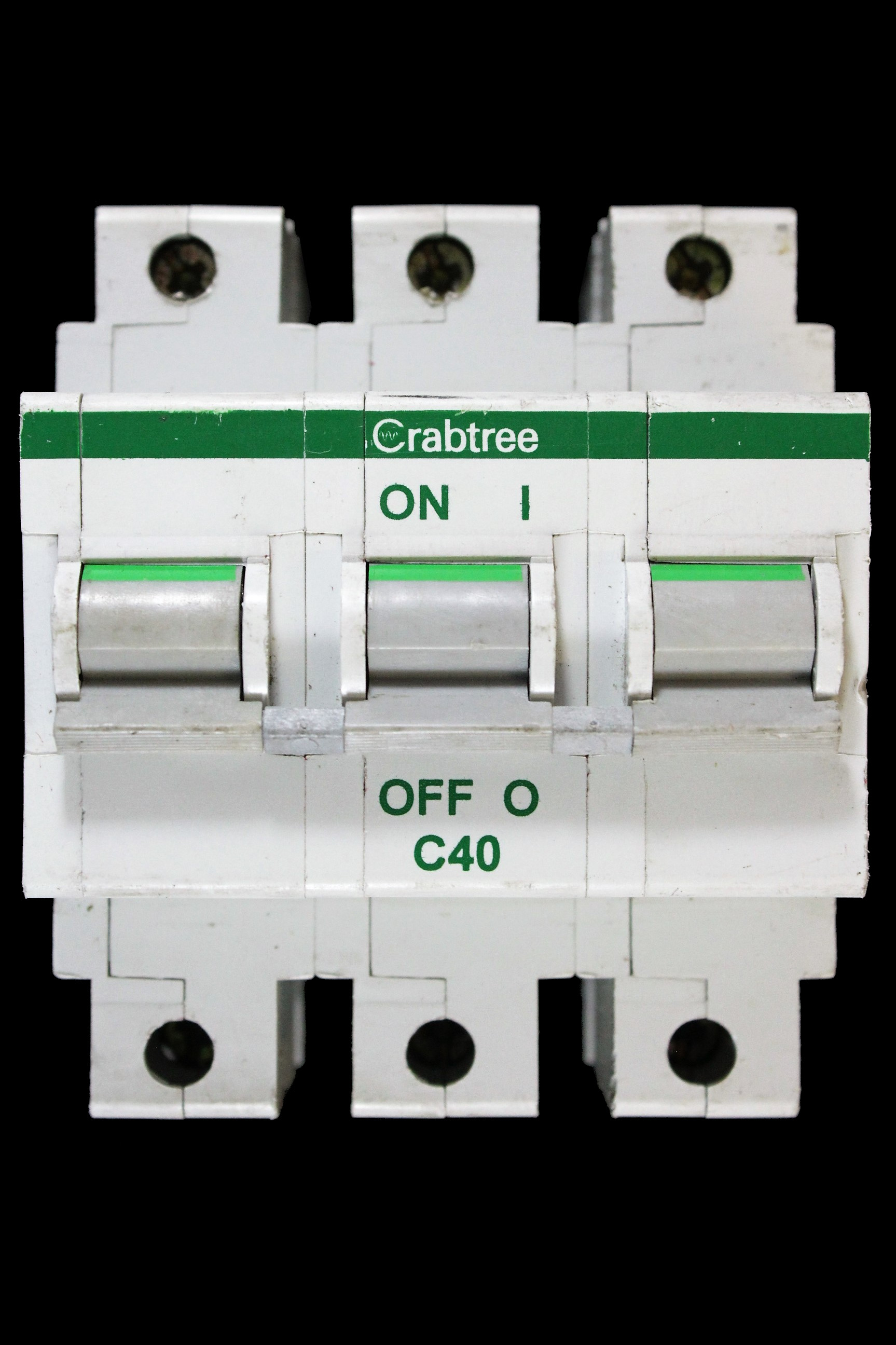 CRABTREE 40 AMP CURVE C M9 TRIPLE POLE MCB CIRCUIT BREAKER POLESTAR