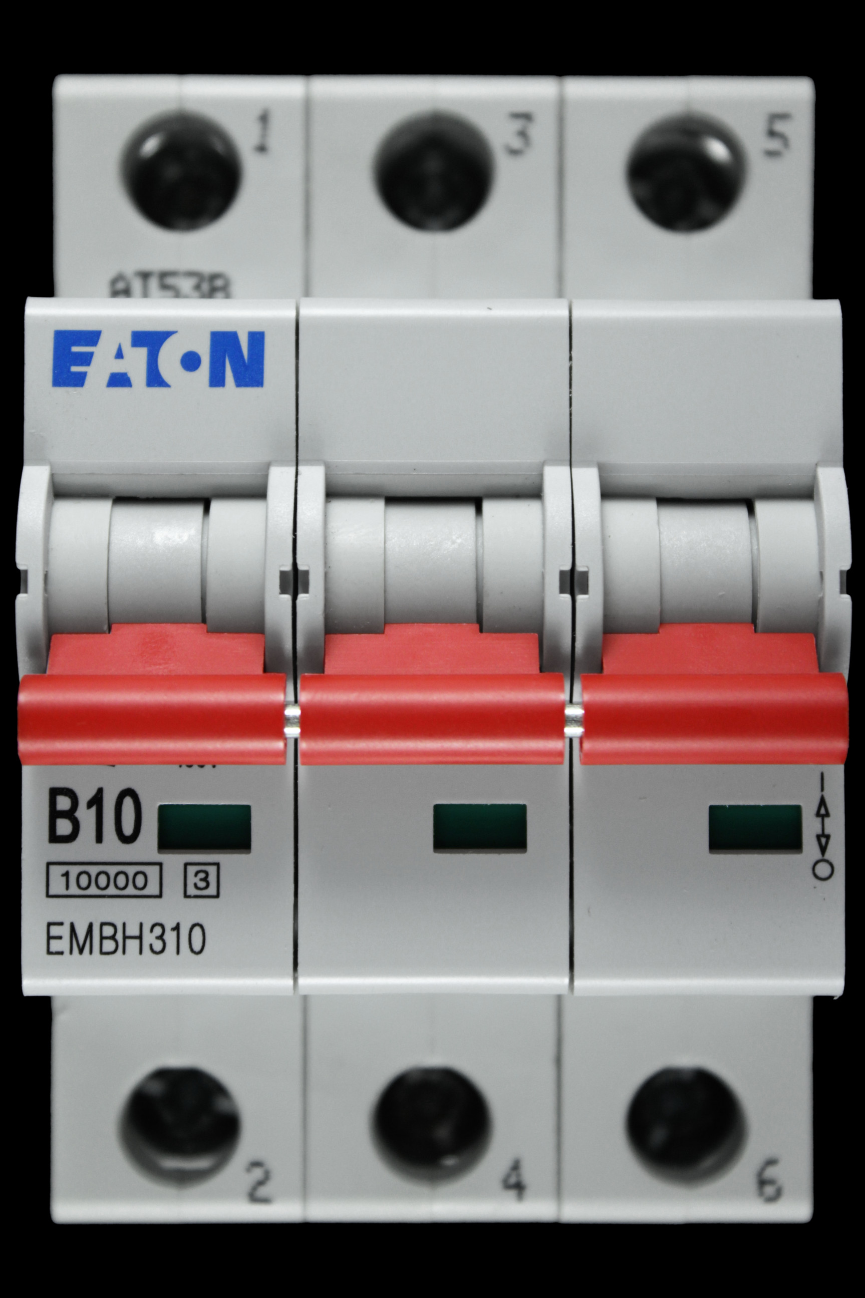 EATON 10 AMP CURVE B 10kA TRIPLE POLE MCB CIRCUIT BREAKER EMBH310