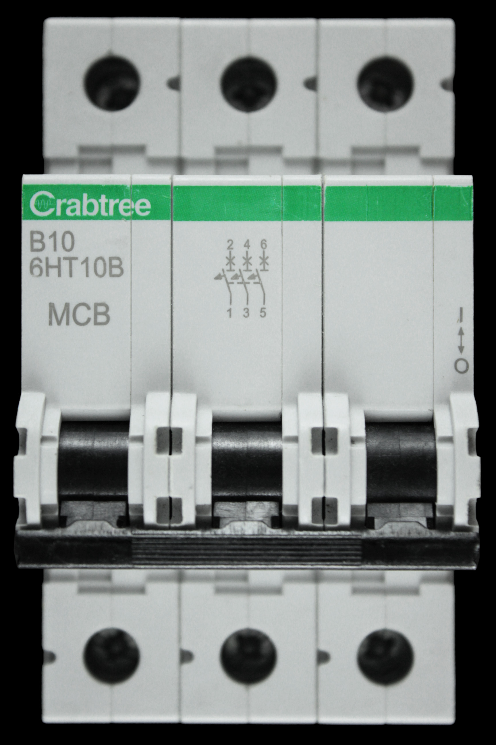CRABTREE 10 AMP CURVE B 10kA TRIPLE POLE MCB CIRCUIT BREAKER 6HT10B LOADSTAR