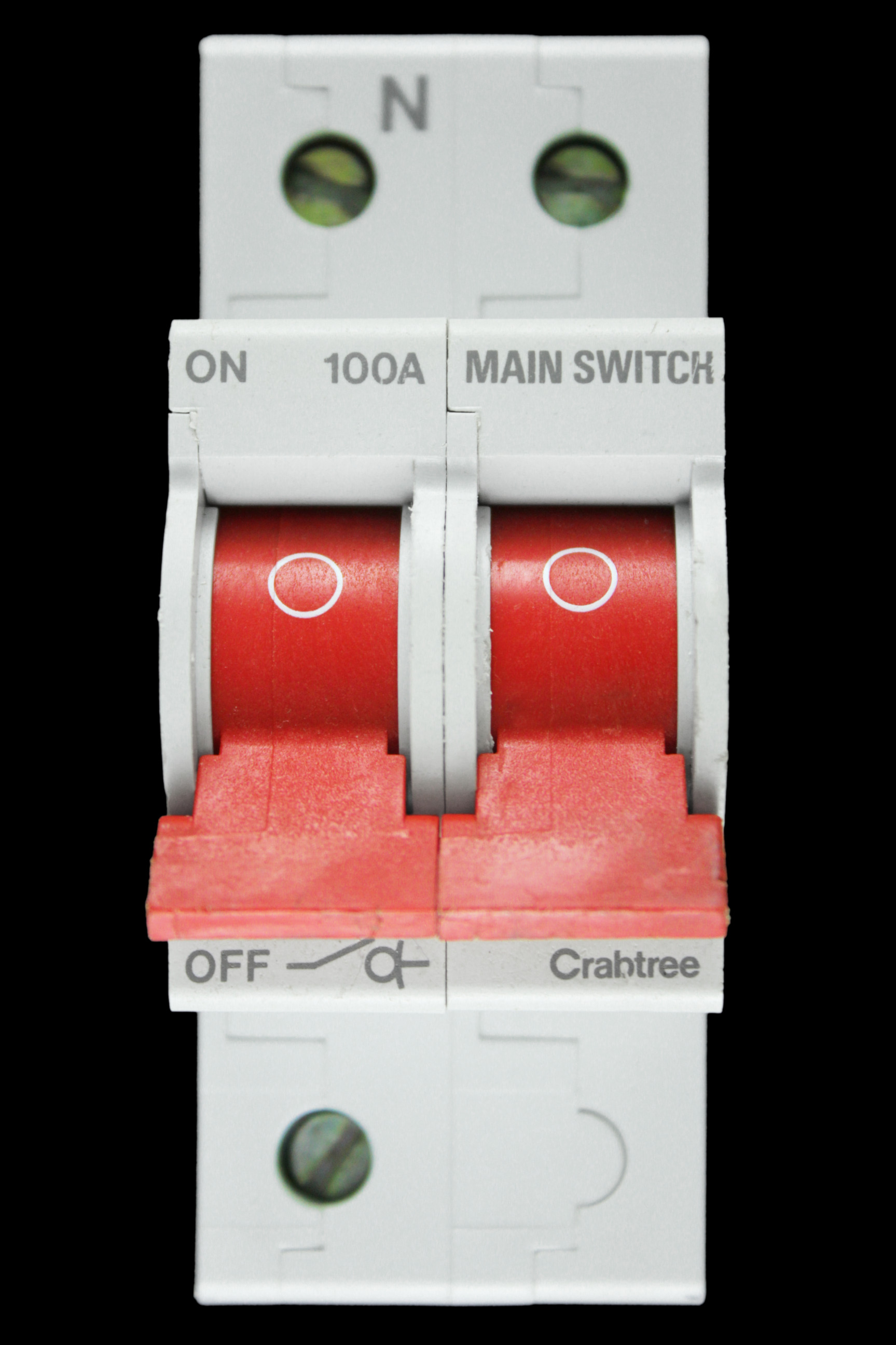 CRABTREE 100 AMP DOUBLE POLE MAIN SWITCH DISCONNECTOR 100/MI2 STARBREAKER AC22