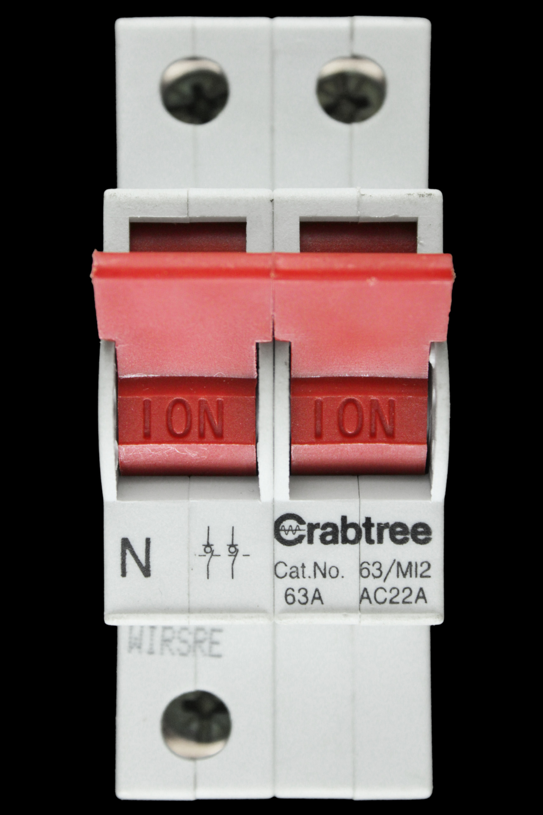 CRABTREE 63 MAIN SWITCH DISCONNECTOR DOUBLE POLE STARBREAKER 63/MI2