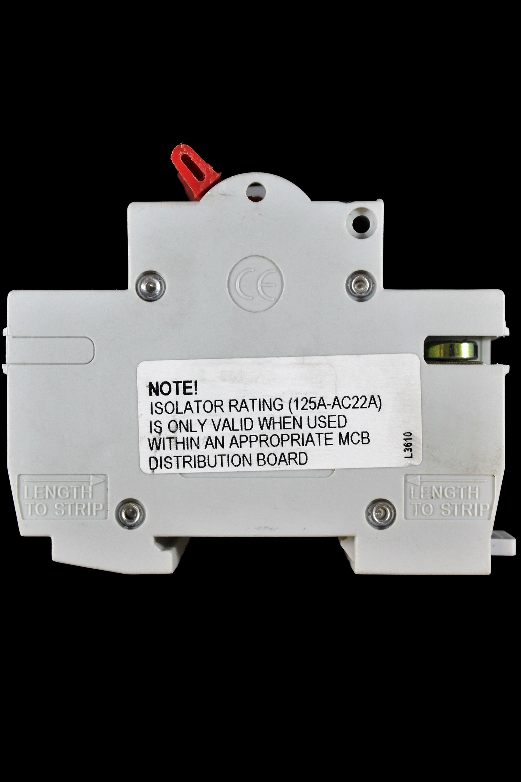 CRABTREE 125 AMP MAIN SWITCH DISCONNECTOR TRIPLE POLE 125SW3