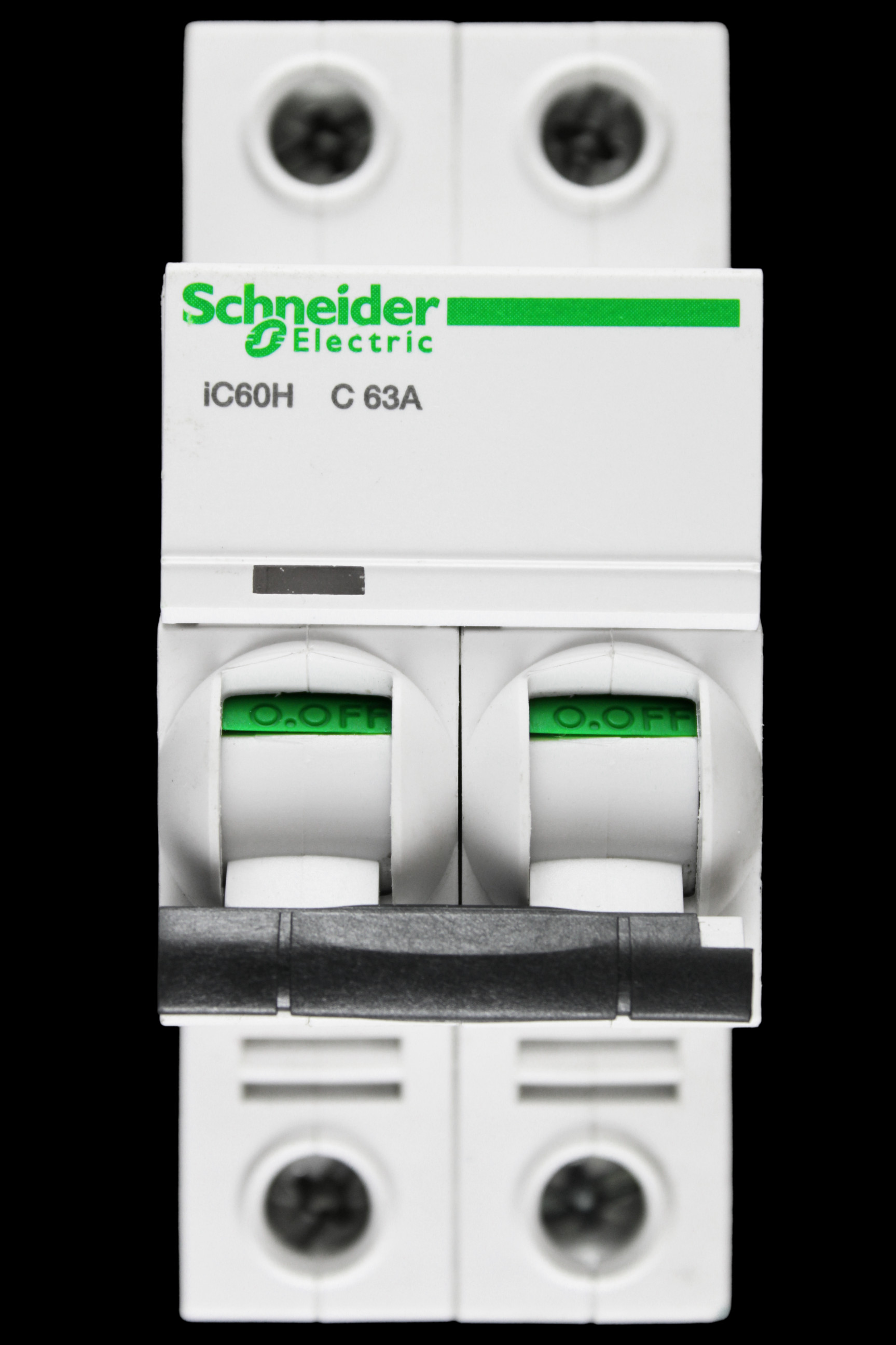 SCHNEIDER 63 AMP CURVE C 10kA DOUBLE POLE MCB CIRCUIT BREAKER A9F54263 IC60H