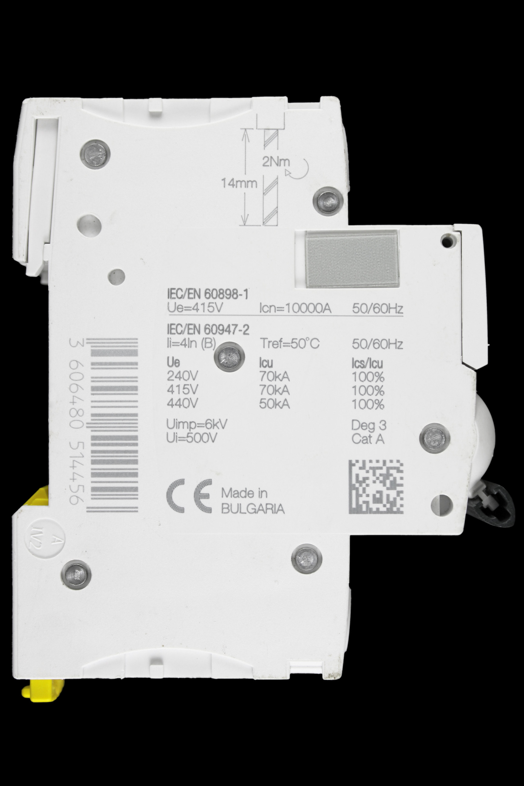 SCHNEIDER 2 AMP CURVE B 10kA TRIPLE POLE MCB CIRCUIT BREAKER A9F53302 IC60H