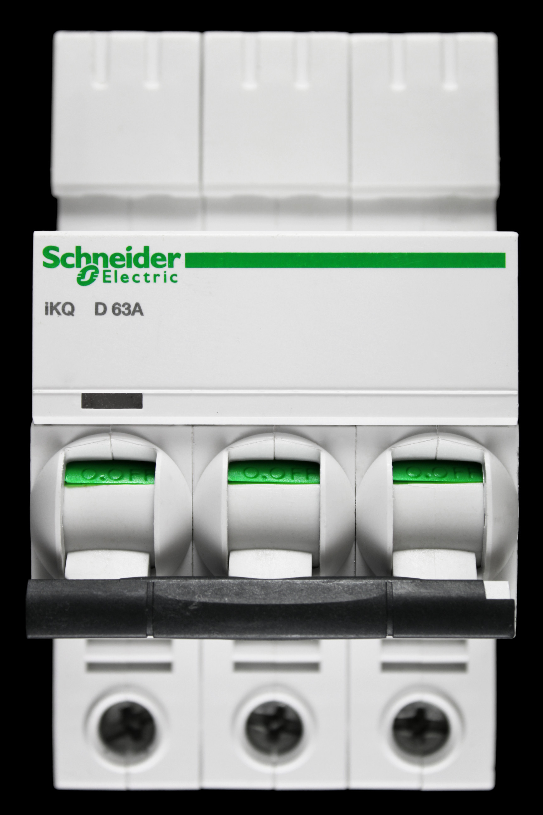 SCHNEIDER 63 AMP CURVE D 10kA TRIPLE POLE MCB CIRCUIT BREAKER IKQ A9F58363