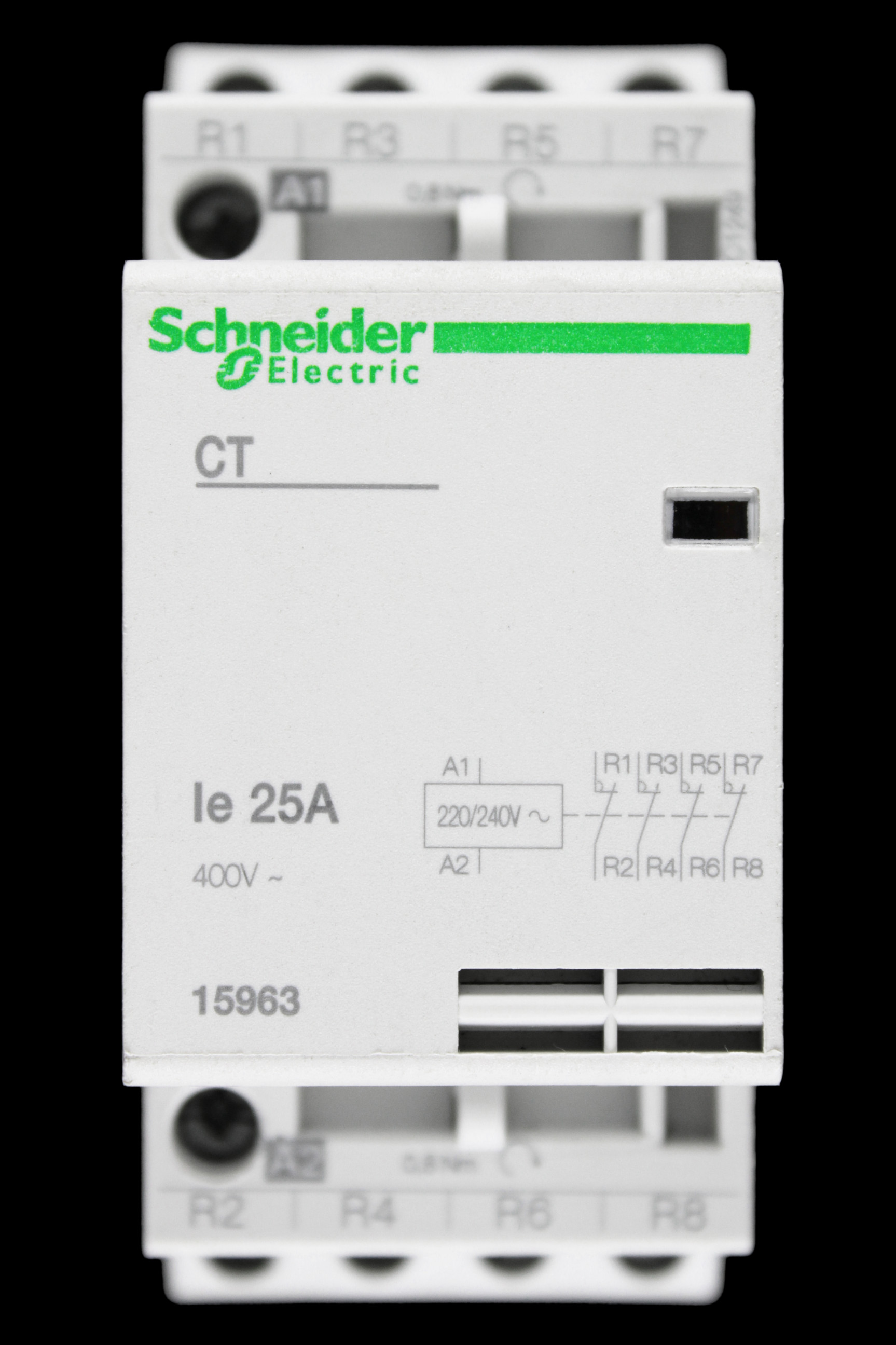 SCHNEIDER 25 AMP FOUR POLE NC CONTACTOR 220/240V COIL 15963