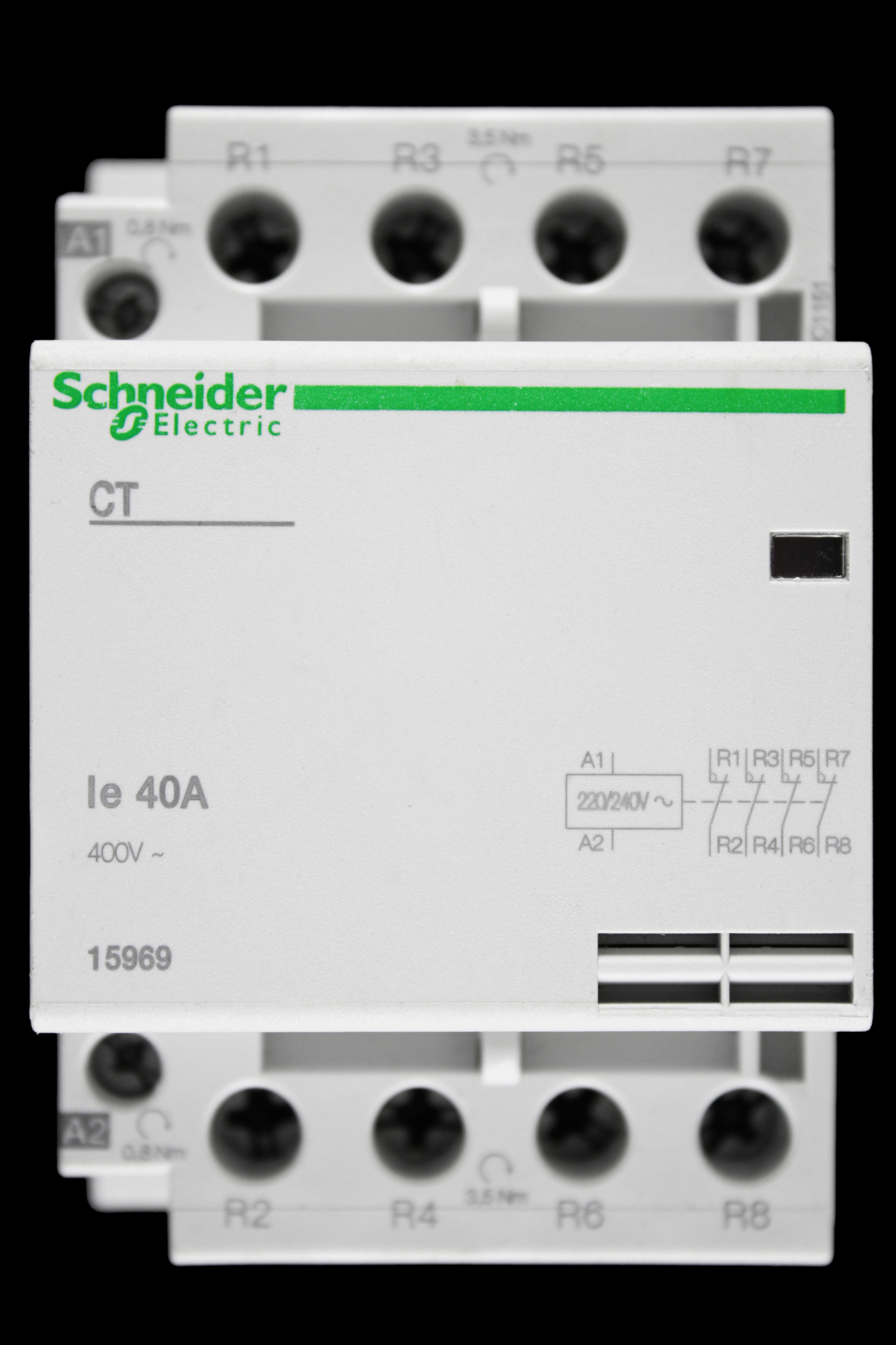 SCHNEIDER 40 AMP FOUR POLE NC CONTACTOR 220/240V COIL 15969