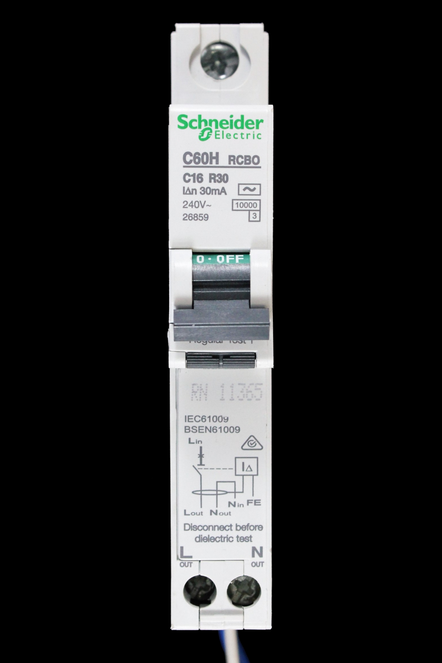 SCHNEIDER C 16 RCBO 10kA 30mA TYPE AC C60HC16R30 26859 NB