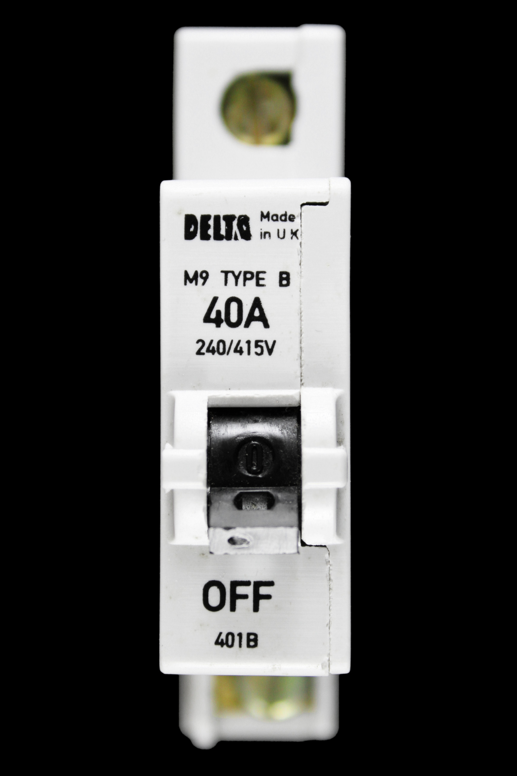 DELTA 40 AMP CURVE B M9 MCB CIRCUIT BREAKER 401B