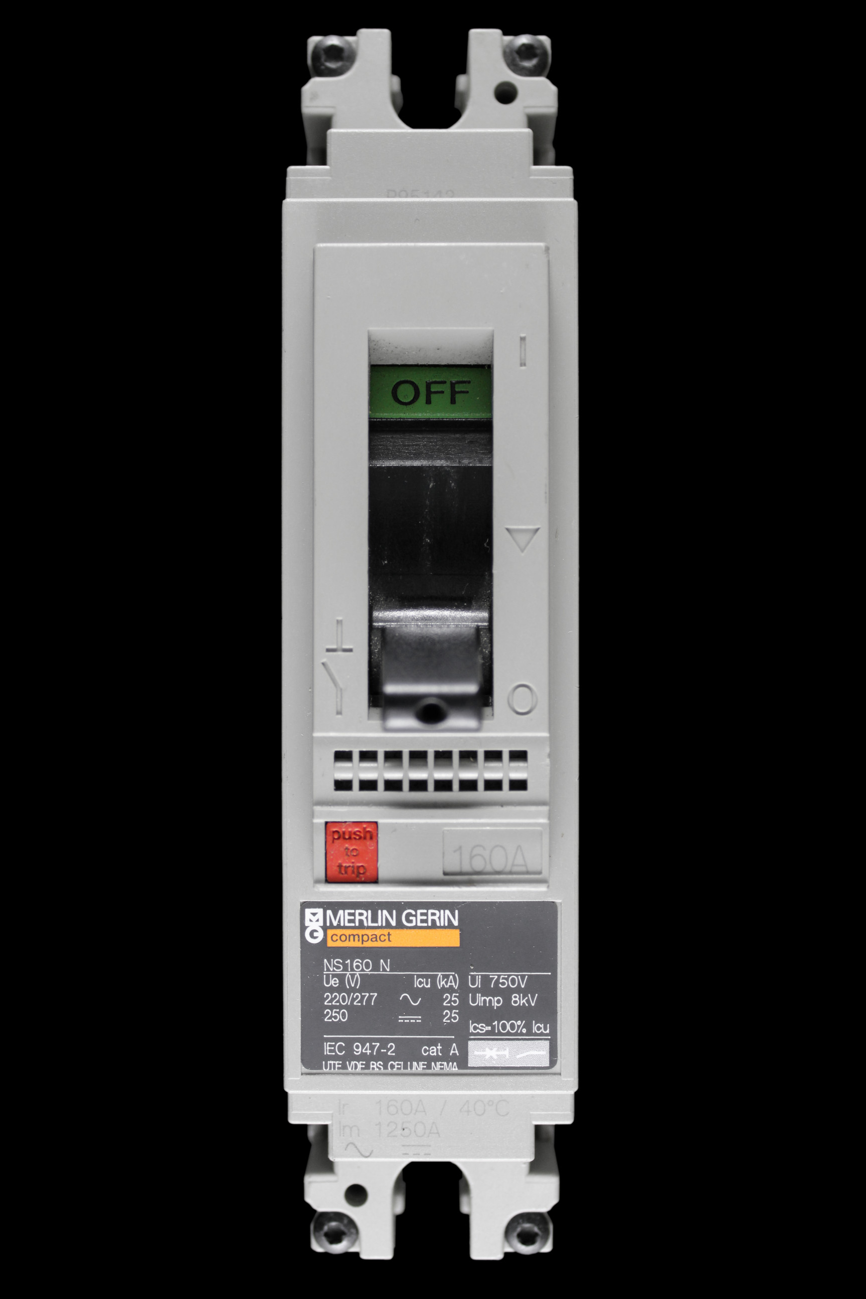 MERLIN GERIN 160 AMP 25kA MCCB NS160N