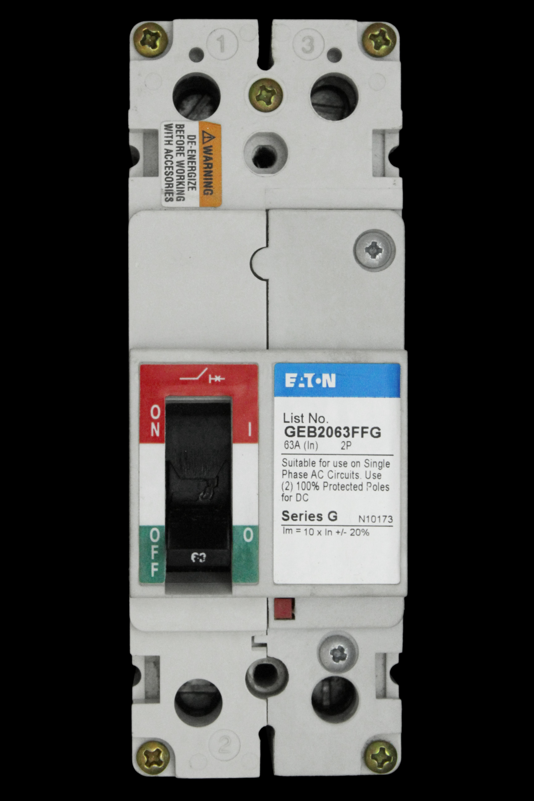 EATON 63 AMP 18kA DOUBLE POLE MCCB GEB2063FFG
