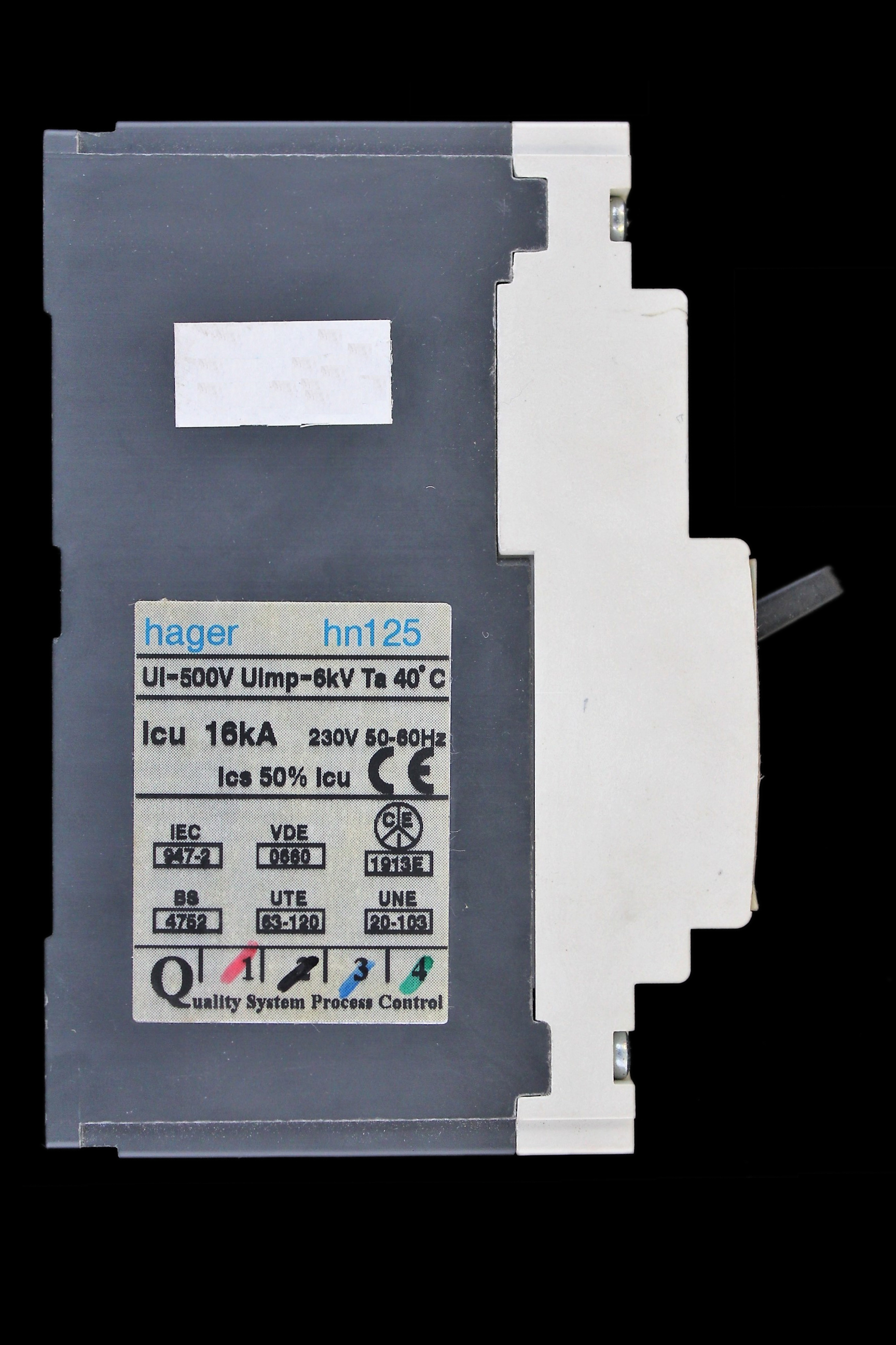 HAGER 100 AMP 16kA MCCB HN125 HN348 324348