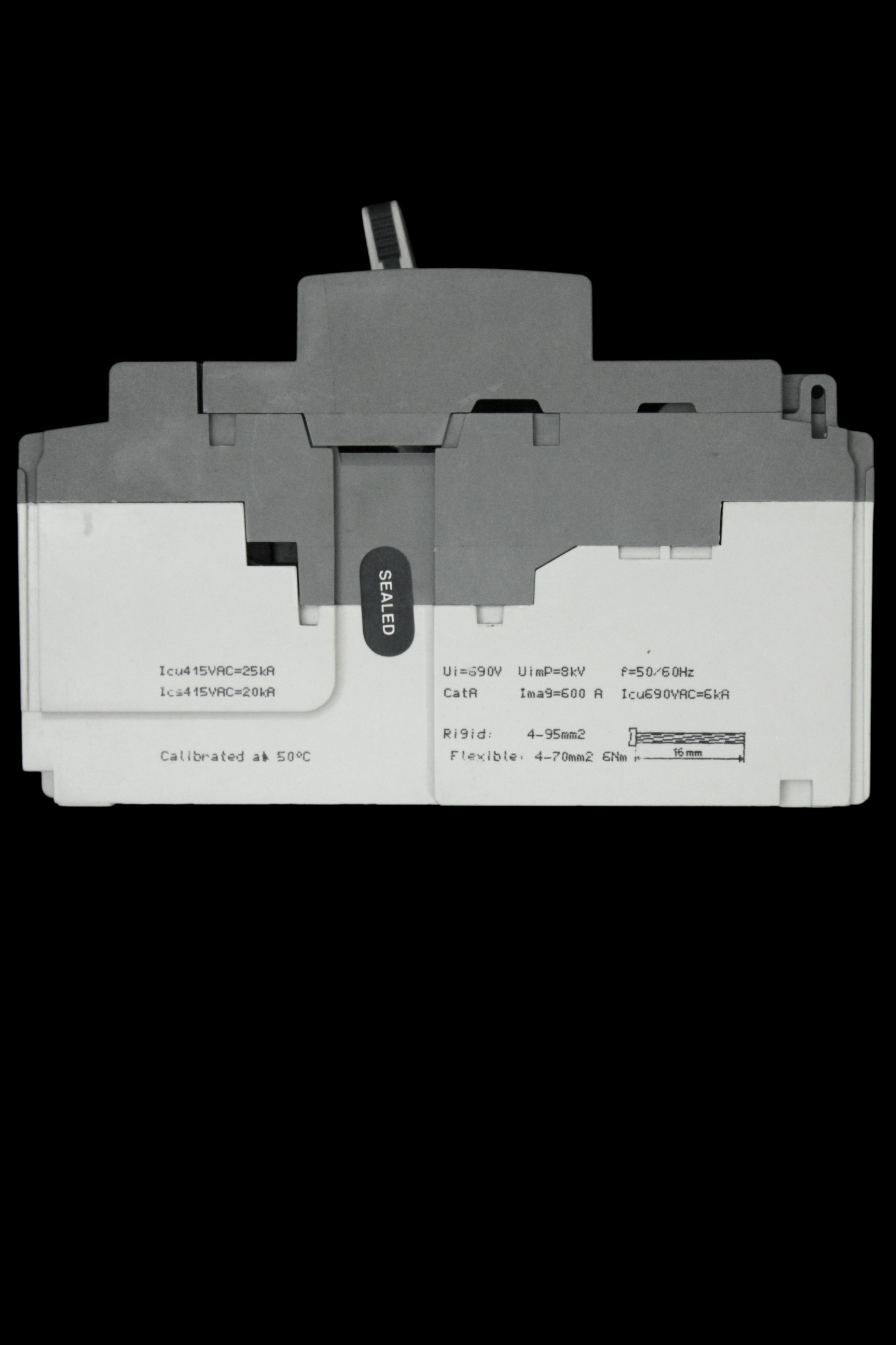 HAGER 40 AMP 25kA TRIPLE POLE MCCB 313619 HHA040Z X160