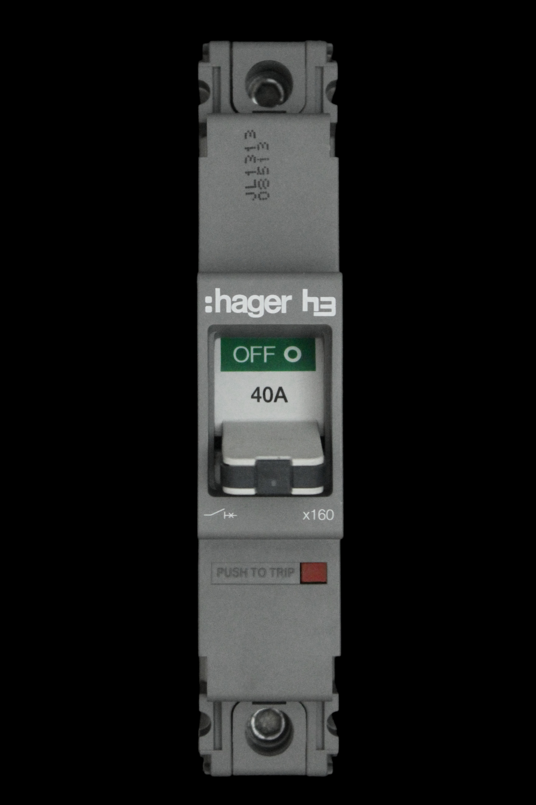 HAGER 40 AMP 25kA MCCB 313598 HHA038Z X160