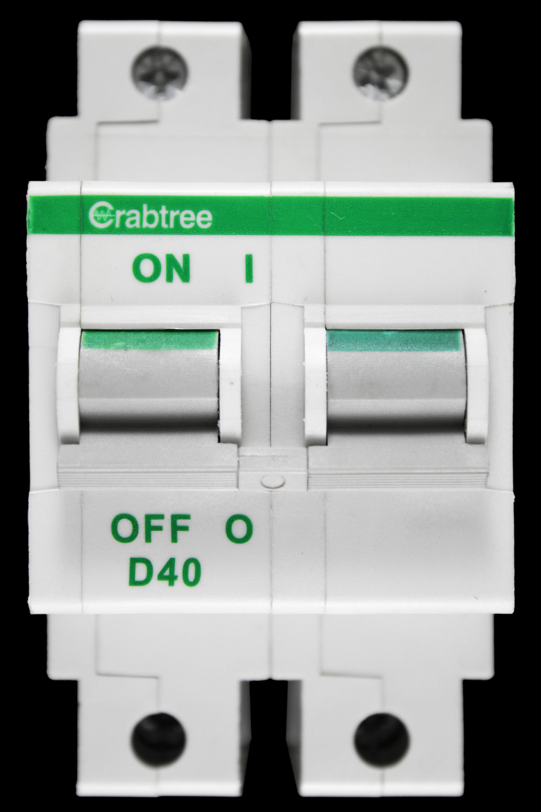 CRABTREE 40 AMP CURVE D 10kA DOUBLE POLE MCB CIRCUIT BREAKER POLESTAR 62D/40