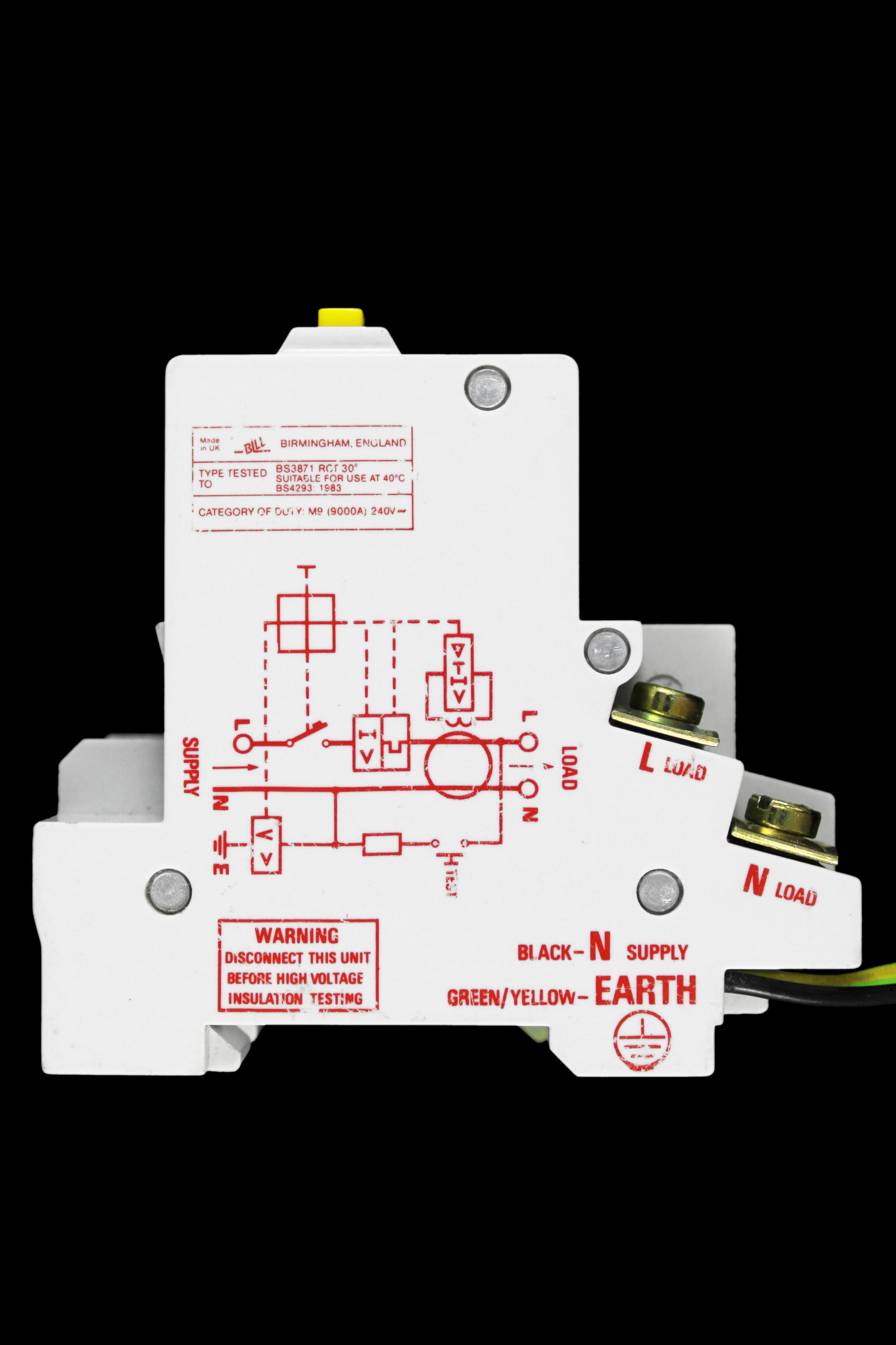 BILL 6 AMP CURVE C M9 30mA DOUBLE POLE RCBO MCB-RCD T061CR