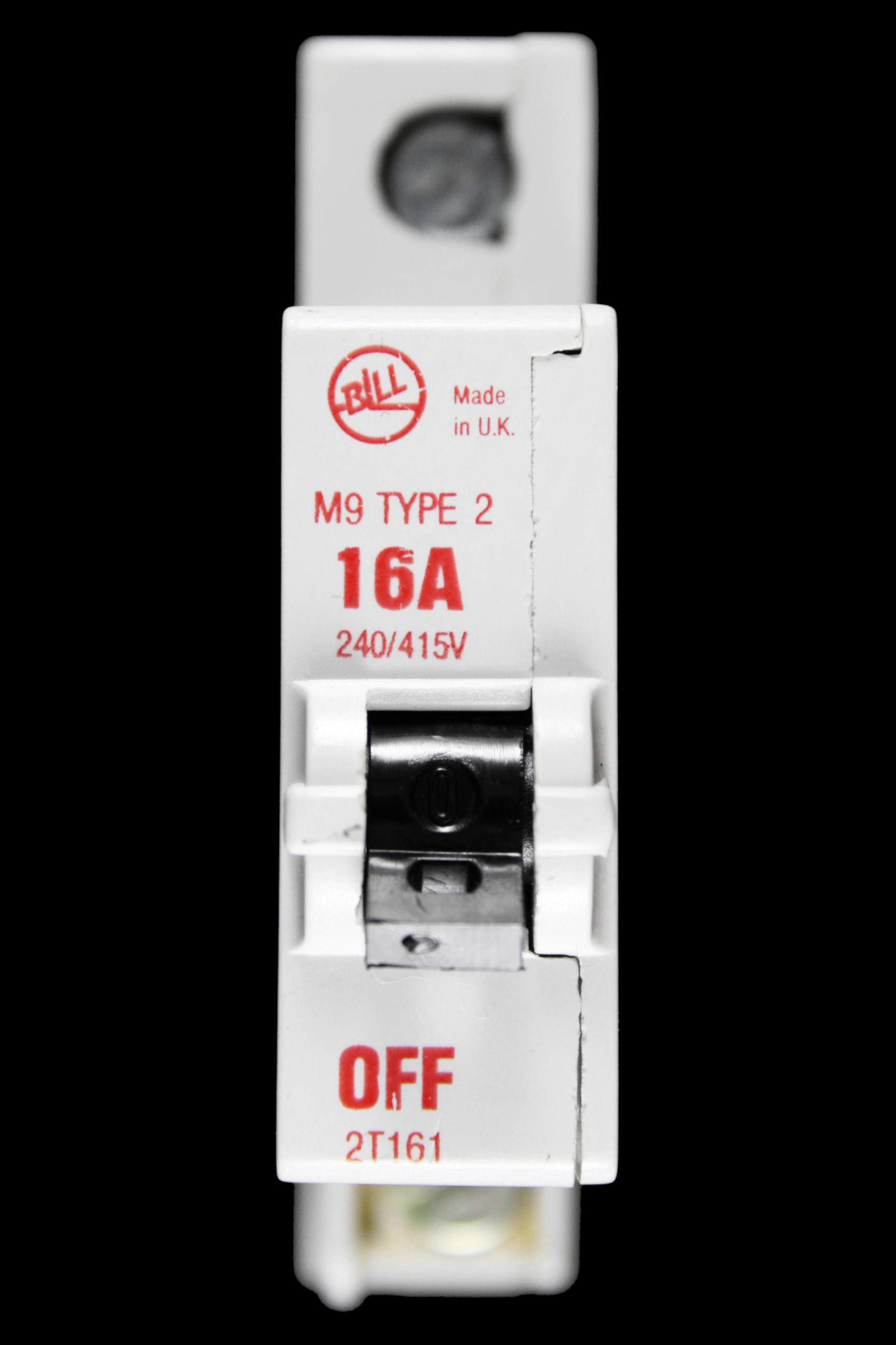 BILL 16 AMP TYPE 2 M9 MCB CIRCUIT BREAKER 2T161 RED
