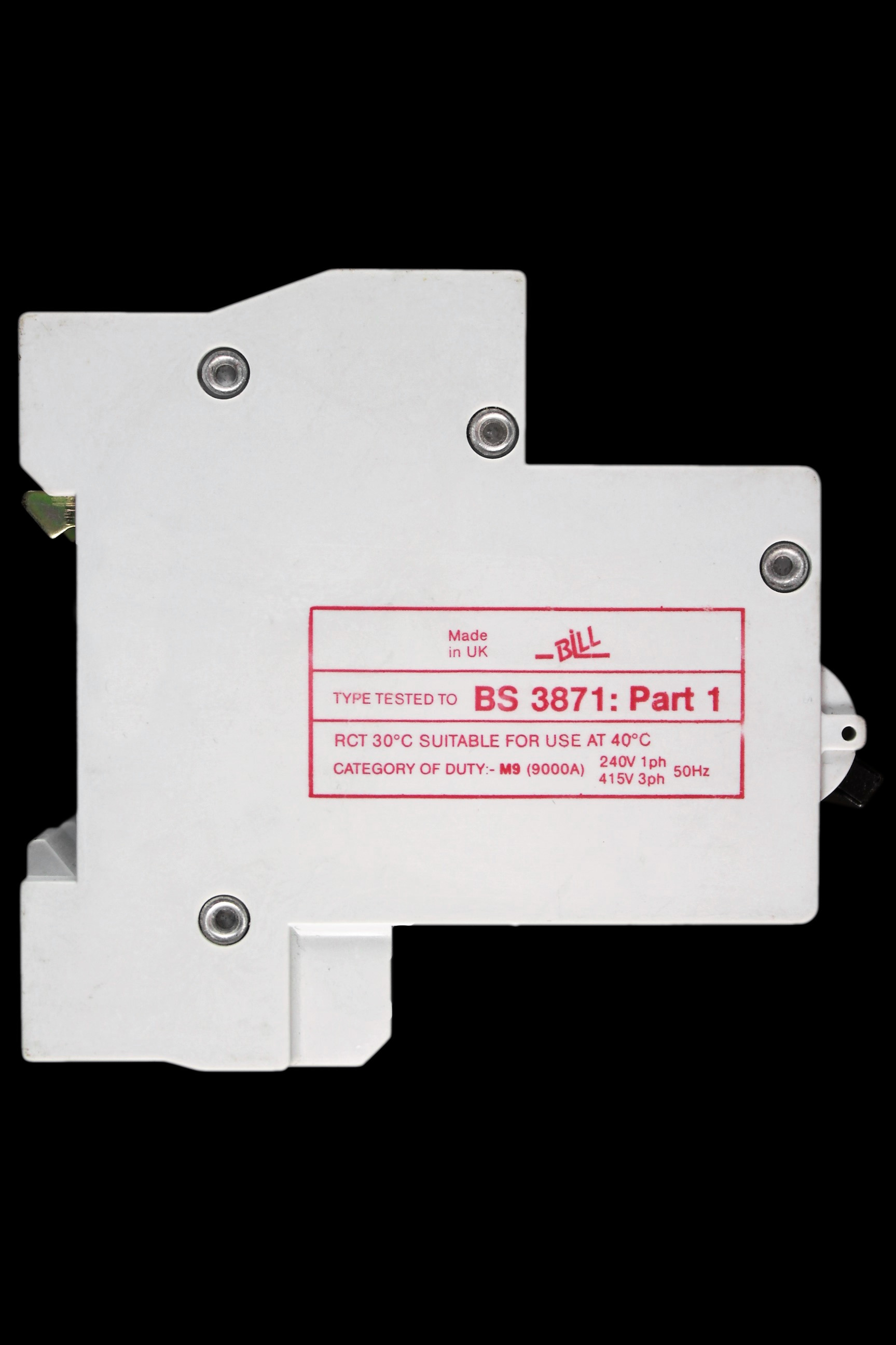 BILL 20 AMP CURVE C M9 TRIPLE POLE MCB CIRCUIT BREAKER T203C RED