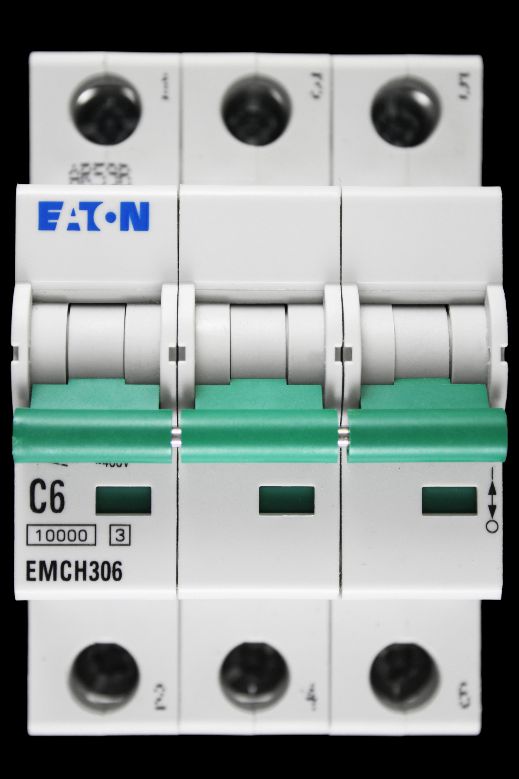 EATON 6 AMP CURVE C 10kA TRIPLE POLE MCB CIRCUIT BREAKER EMCH306
