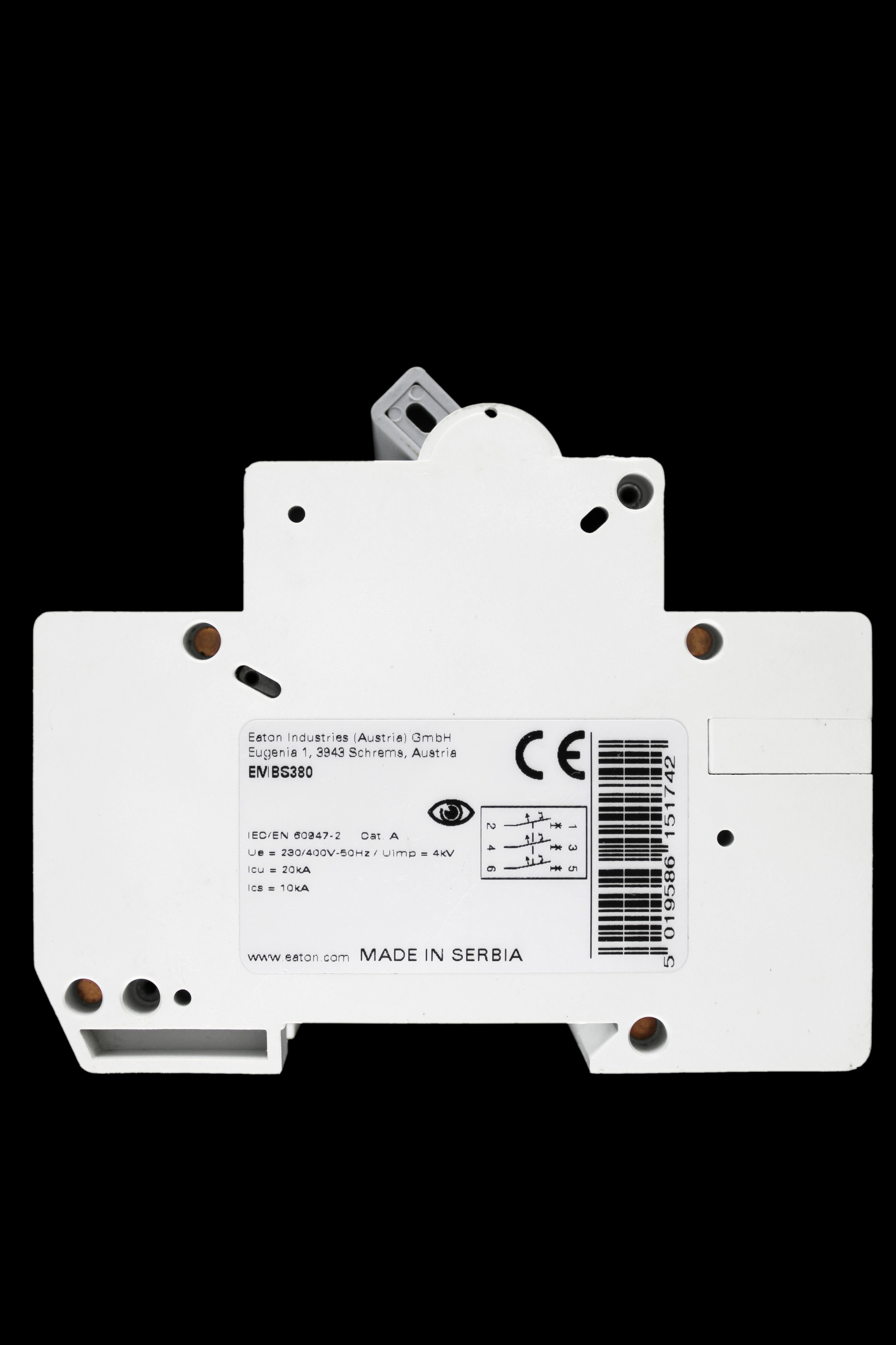 EATON 80 AMP CURVE B 20kA TRIPLE POLE MCB CIRCUIT BREAKER EMBS380
