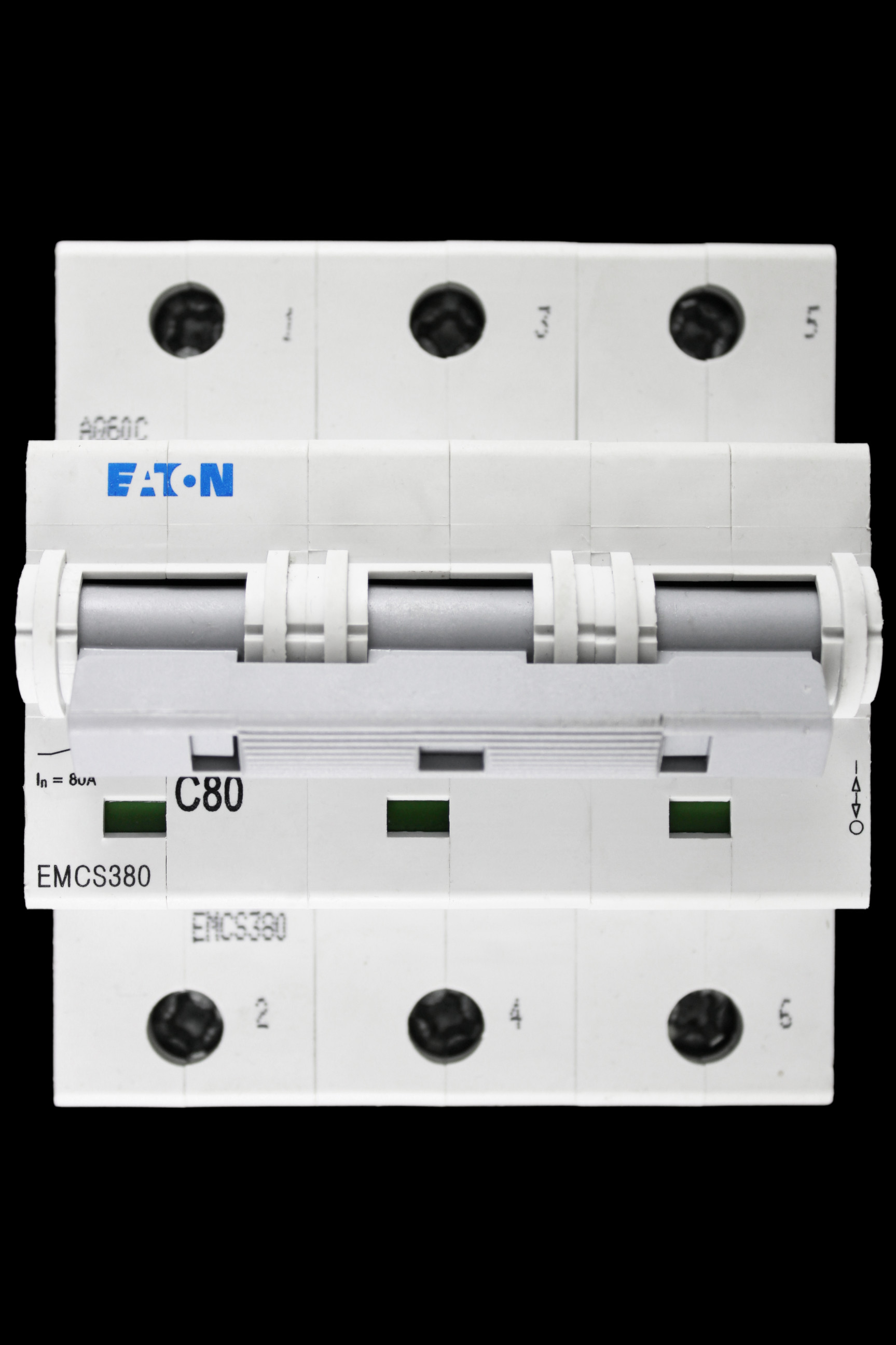 EATON 80 AMP CURVE C 20kA TRIPLE POLE MCB CIRCUIT BREAKER EMCS380