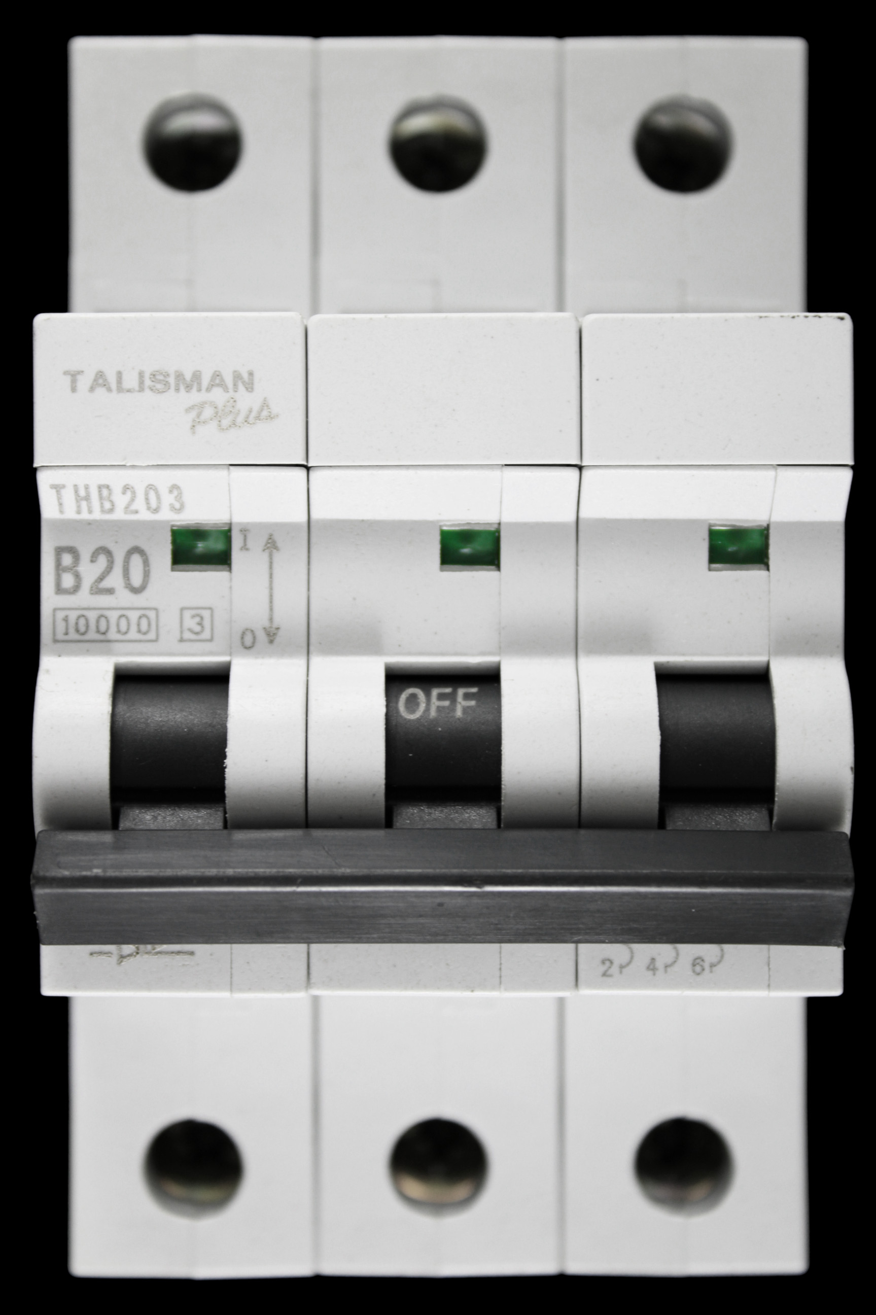 BILL 20 AMP CURVE B 10kA TRIPLE POLE MCB CIRCUIT BREAKER THB203