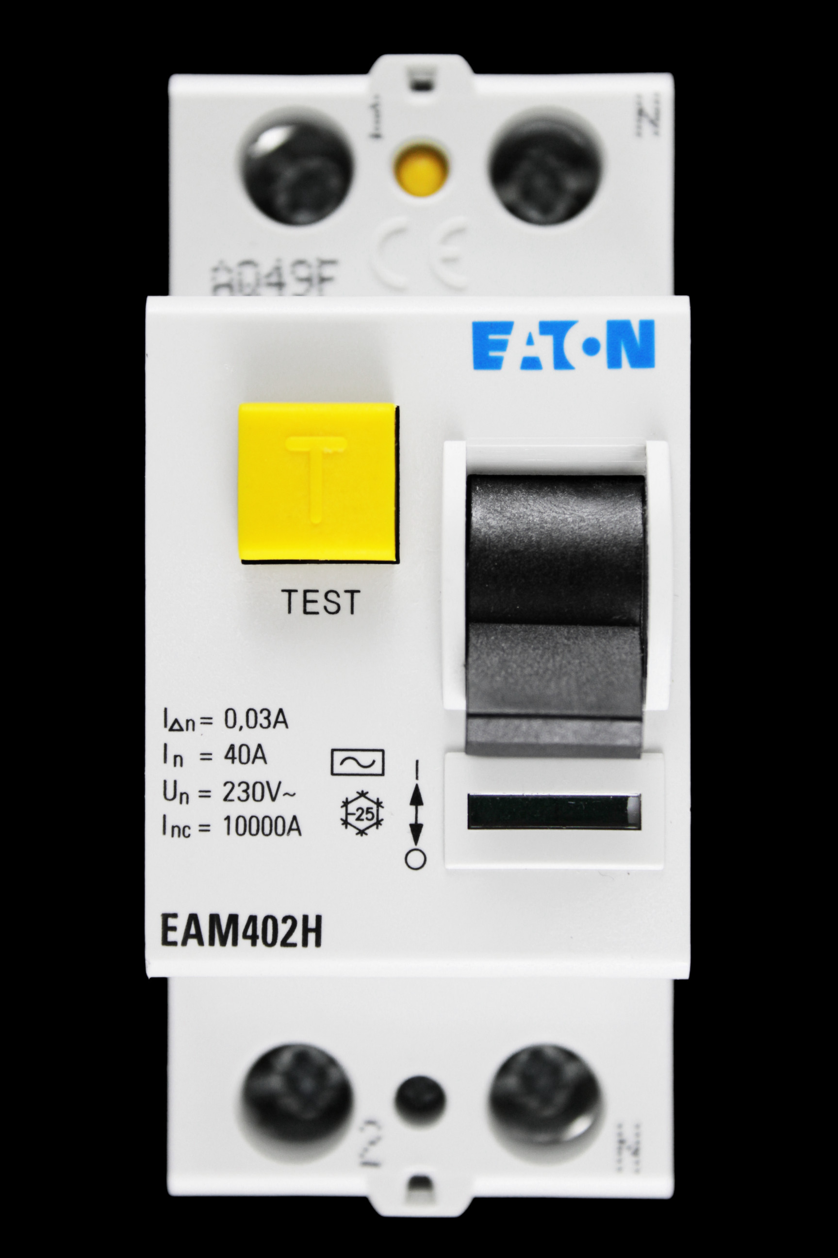 EATON 40 AMP 30mA DOUBLE POLE RCCB RCD TYPE AC EAM402H YELLOW