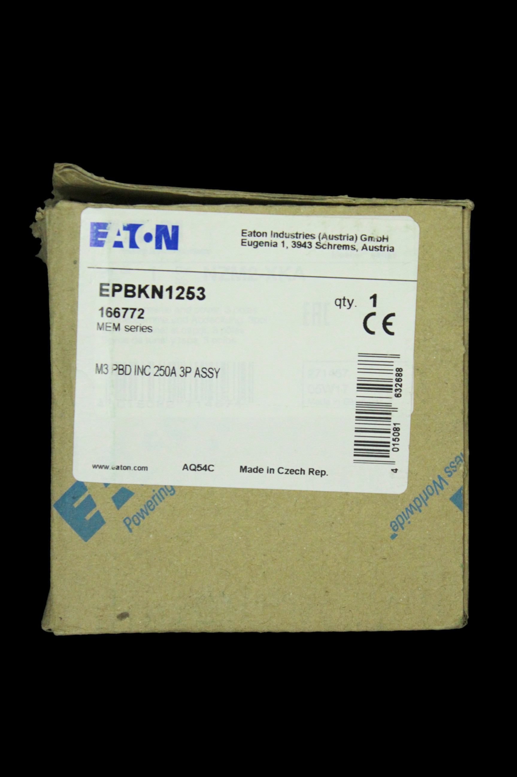 EATON 250 AMP INCOMER KIT TRIPLE POLE EPBKN1253