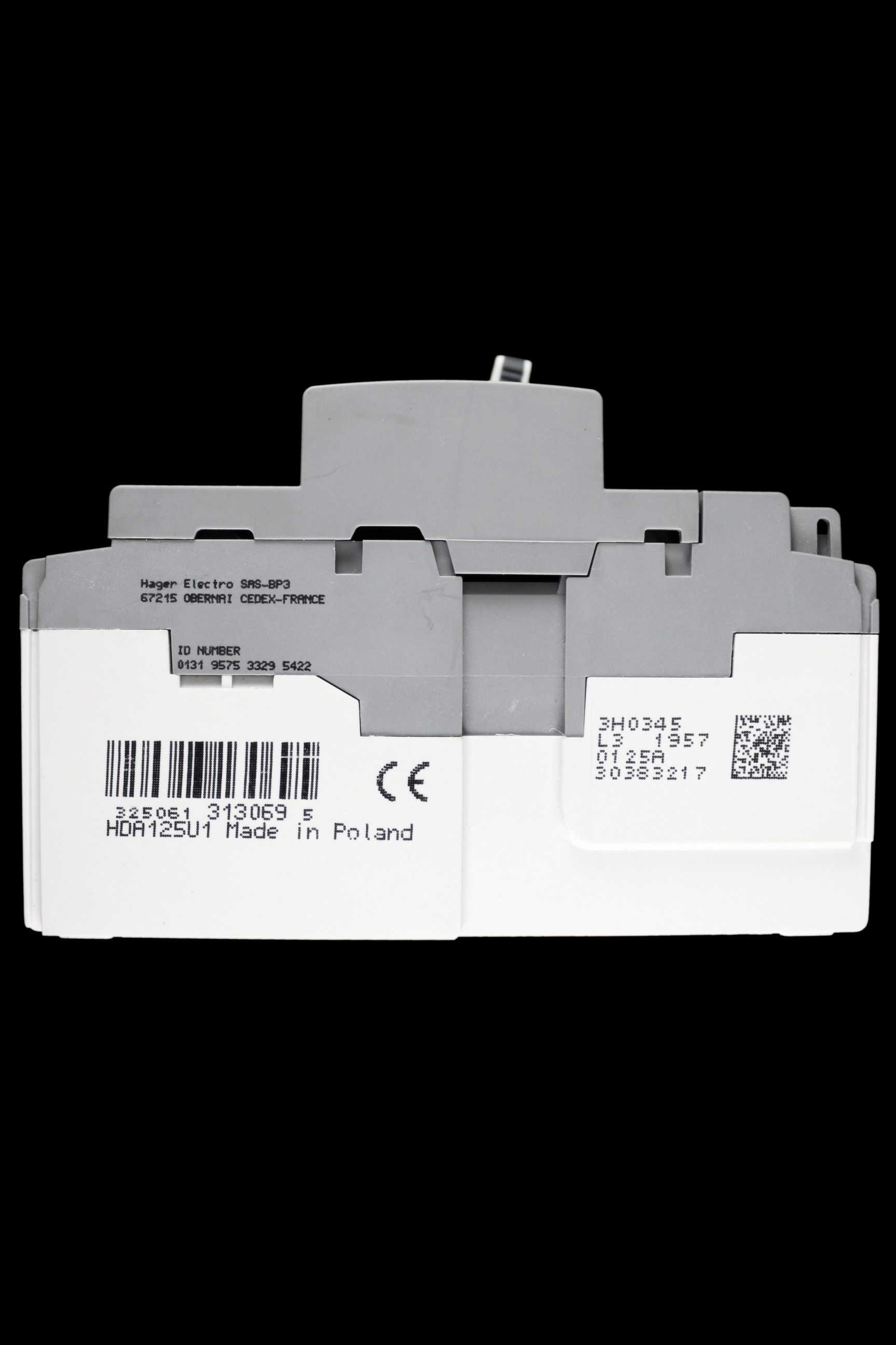 HAGER 125 AMP 18kA TRIPLE POLE MCCB HDA125U1 X160 313069