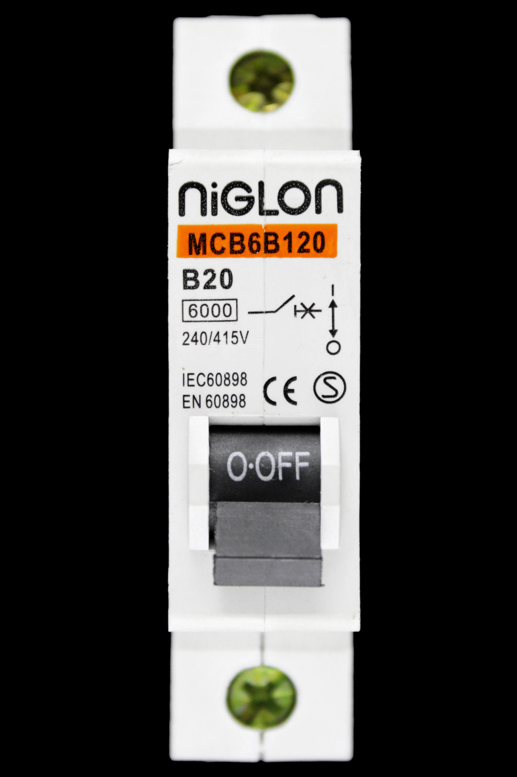 NIGLON 20 AMP CURVE B 6kA MCB CIRCUIT BREAKER MCB6B120