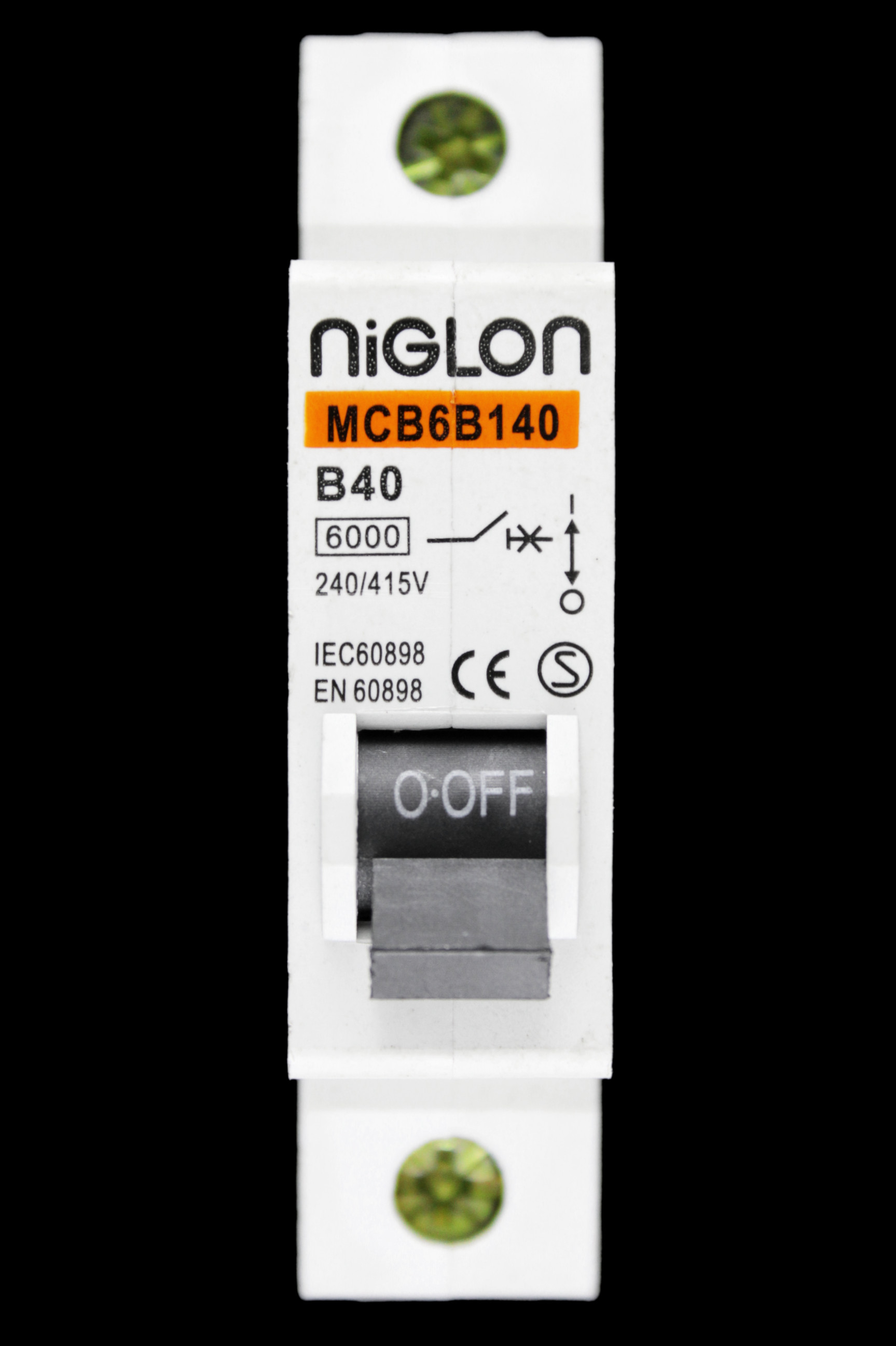 NIGLON 40 AMP CURVE B 6kA MCB CIRCUIT BREAKER MCB6B140