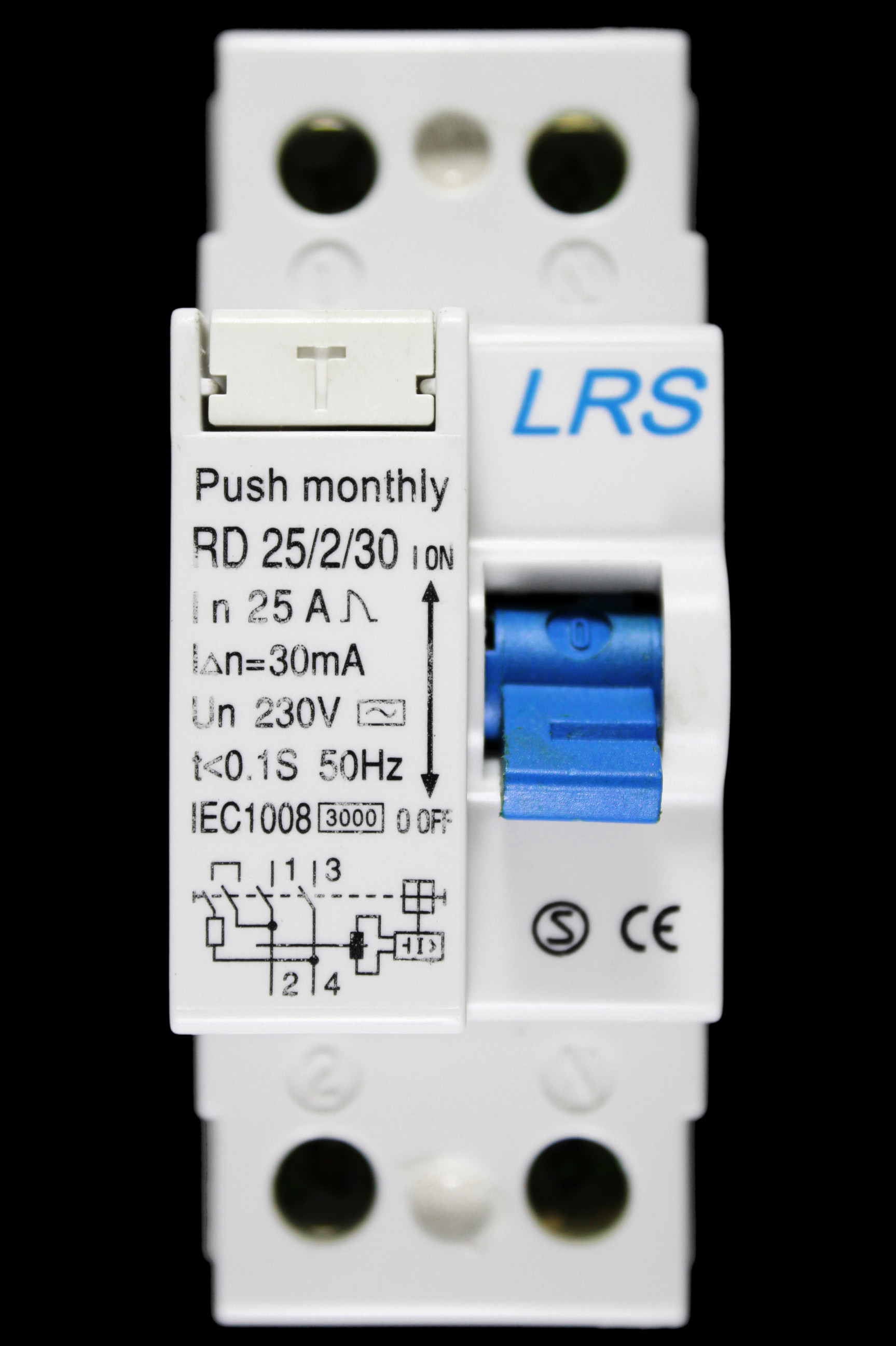 LRS 25 AMP 30mA DOUBLE POLE RCCB RCD TYPE AC RD 25/2/30