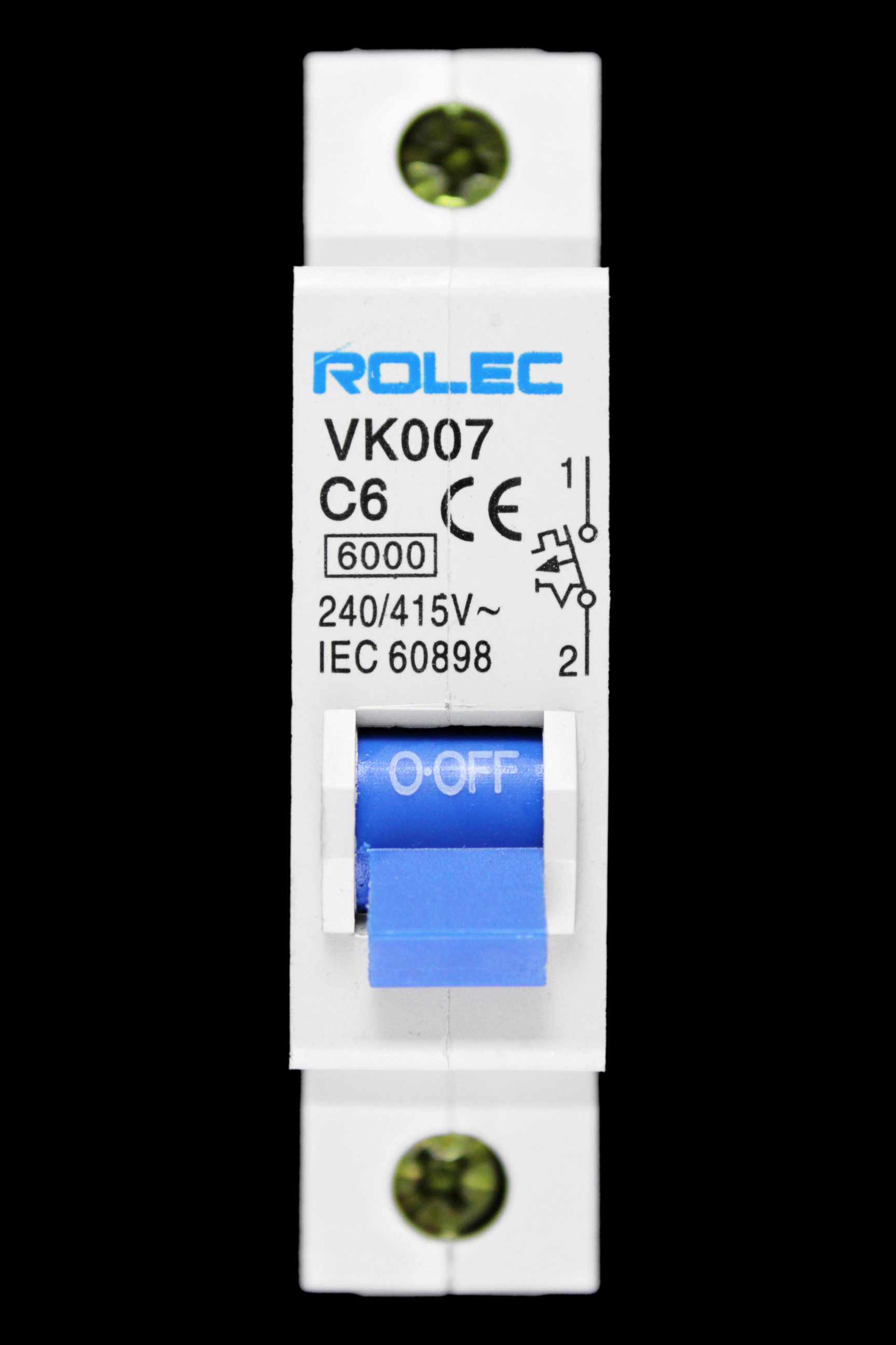 ROLEC 6 AMP CURVE C 6kA MCB CIRCUIT BREAKER VK007