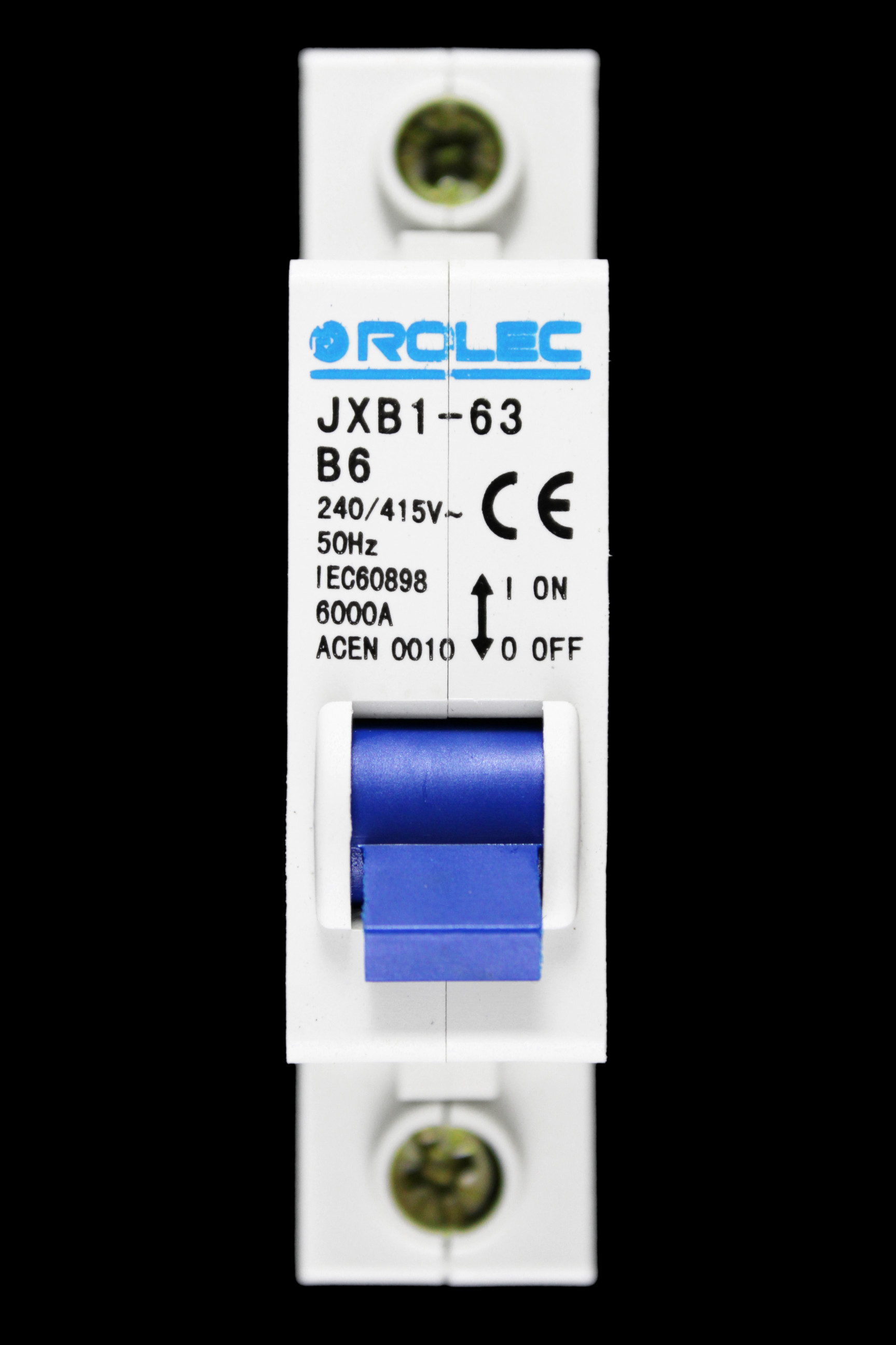 ROLEC 6 AMP CURVE B 6kA MCB CIRCUIT BREAKER JXB1-63 ACEN0010
