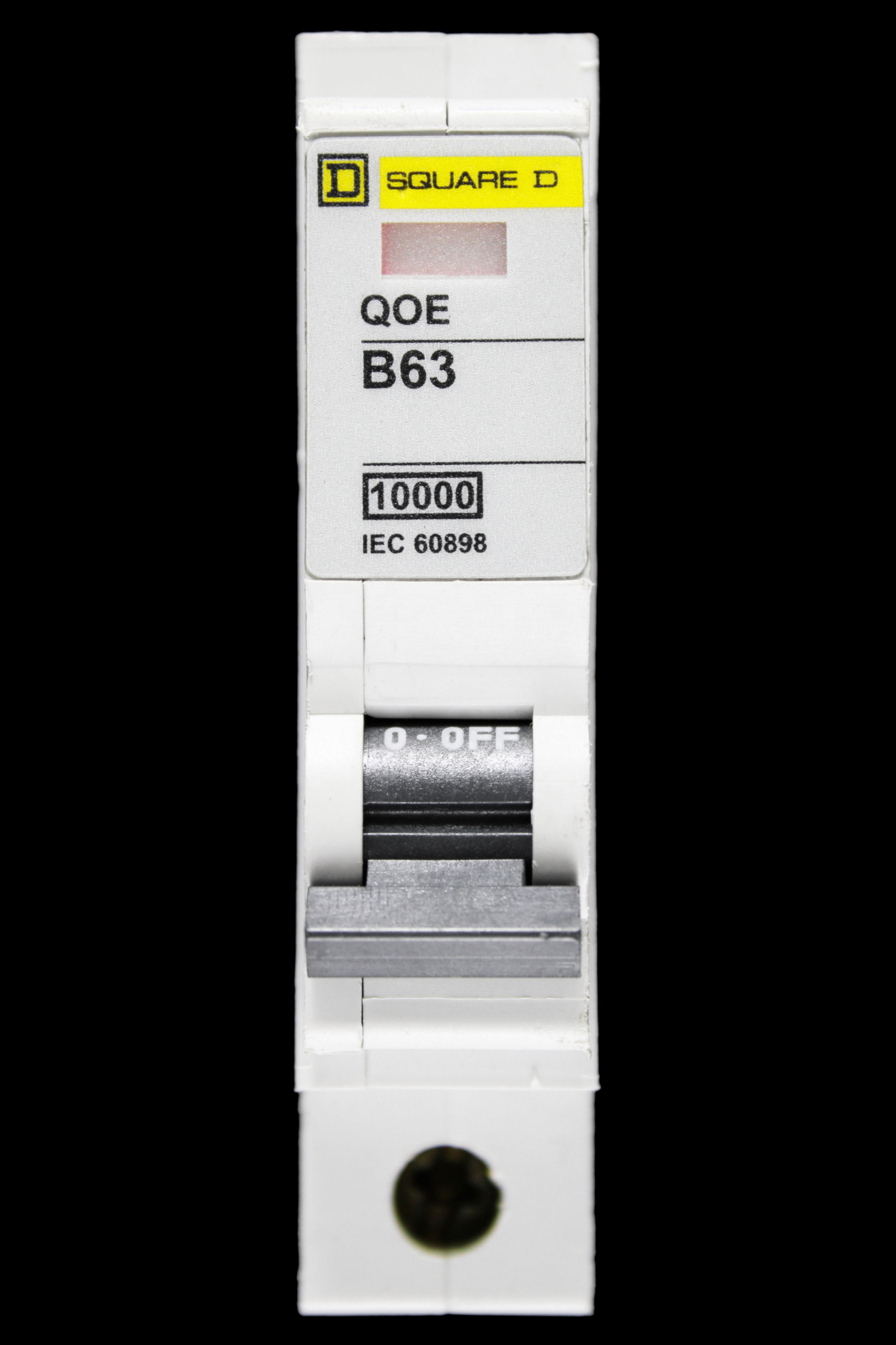 SQUARE D 63 AMP CURVE B 10kA MCB CIRCUIT BREAKER QOE QO163EB10