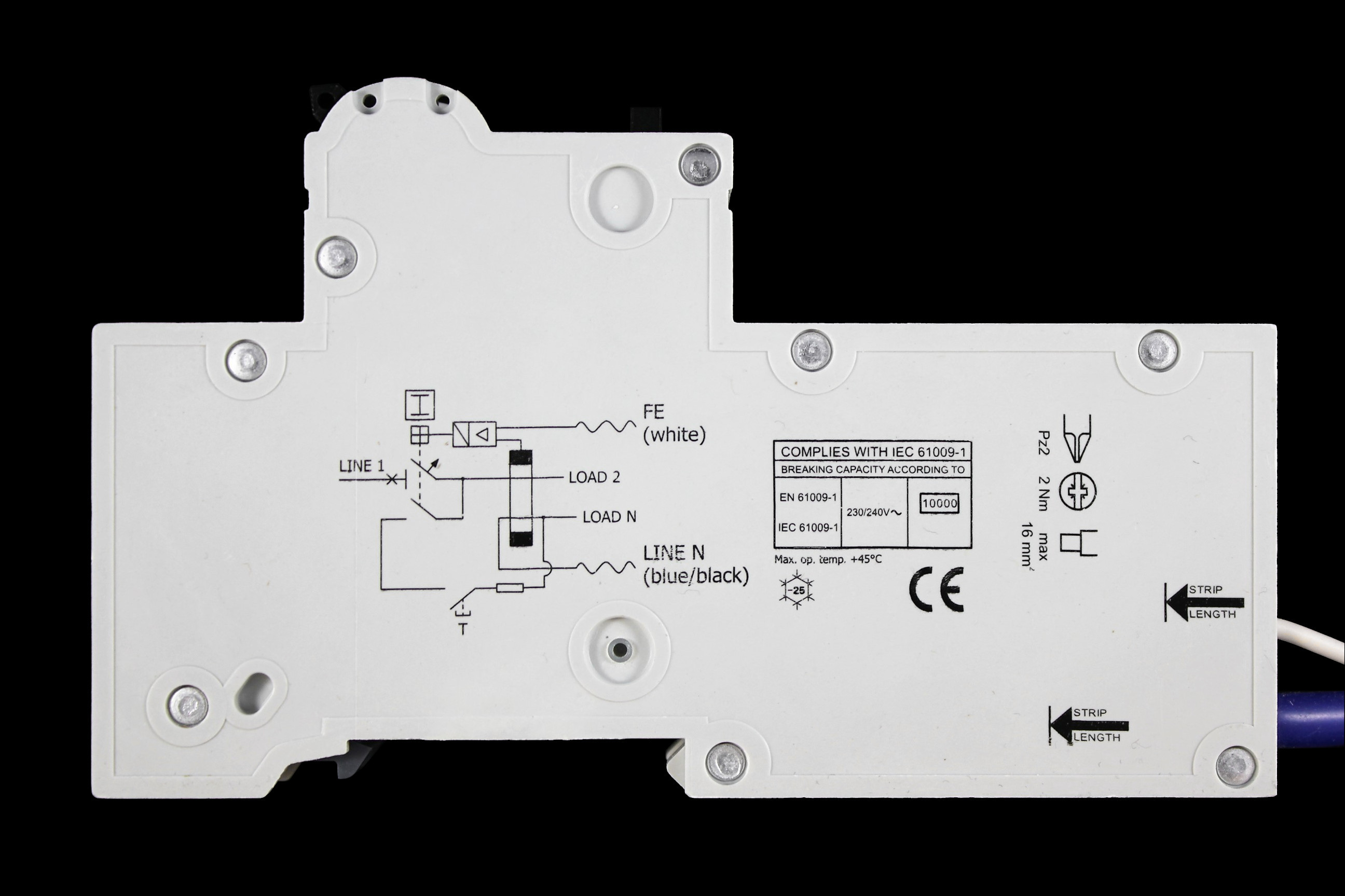 WYLEX 6 AMP CURVE C 10kA 30mA RCBO TYPE A PSBS6/1