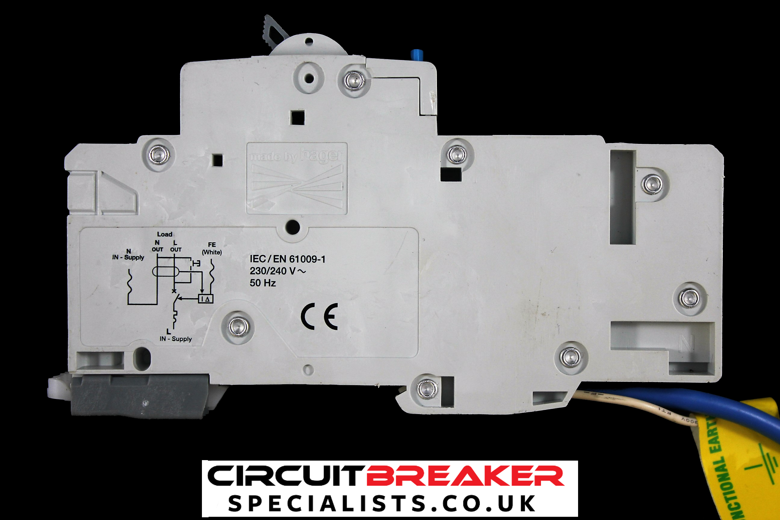 HAGER 20 AMP CURVE B 6kA 30mA RCBO TYPE AC 106363 ADN120